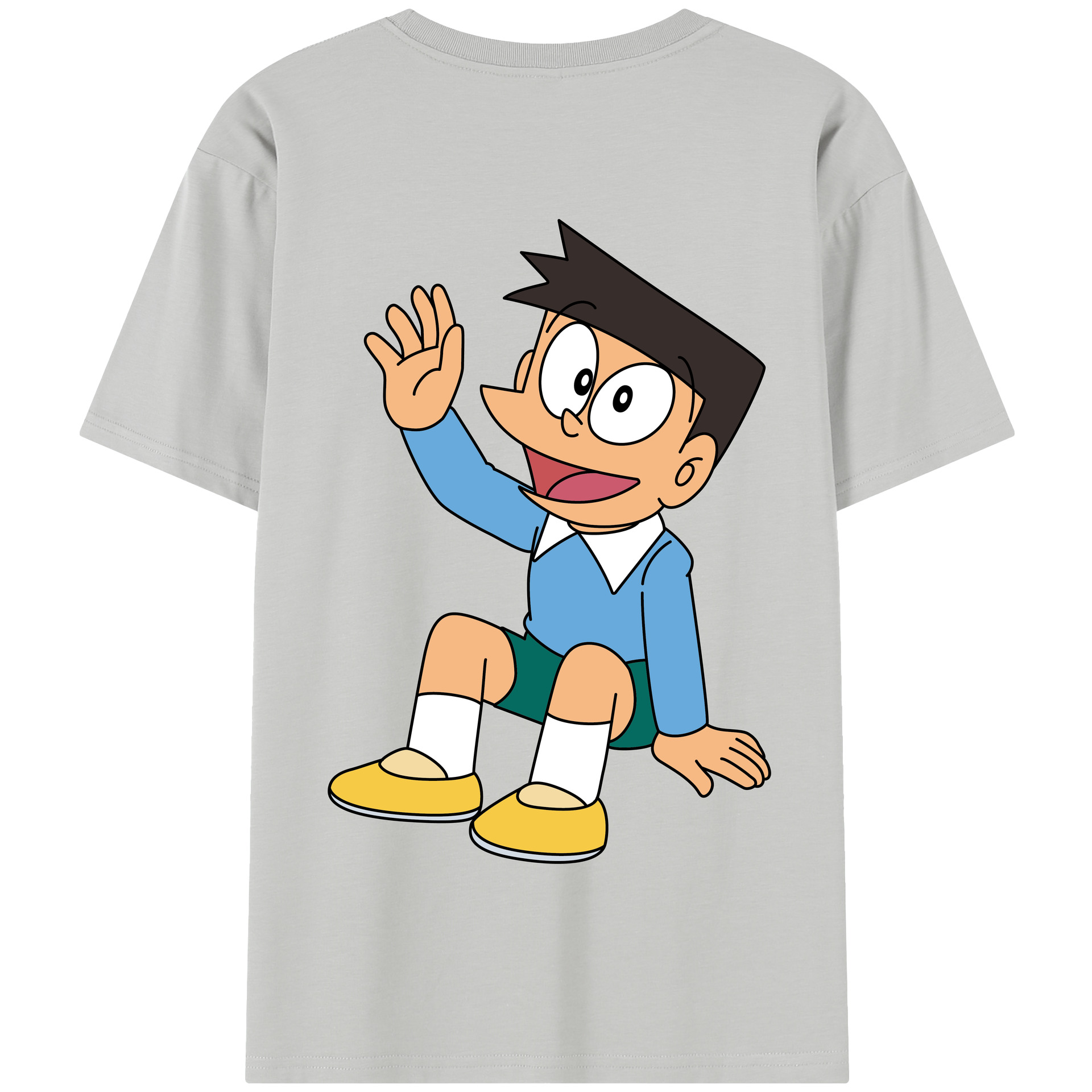 （画像用） ドラえもん 骨川 スネ夫 Doraemon Honekawa Suneo 綿100％半袖Tシャツ（背面プリント）