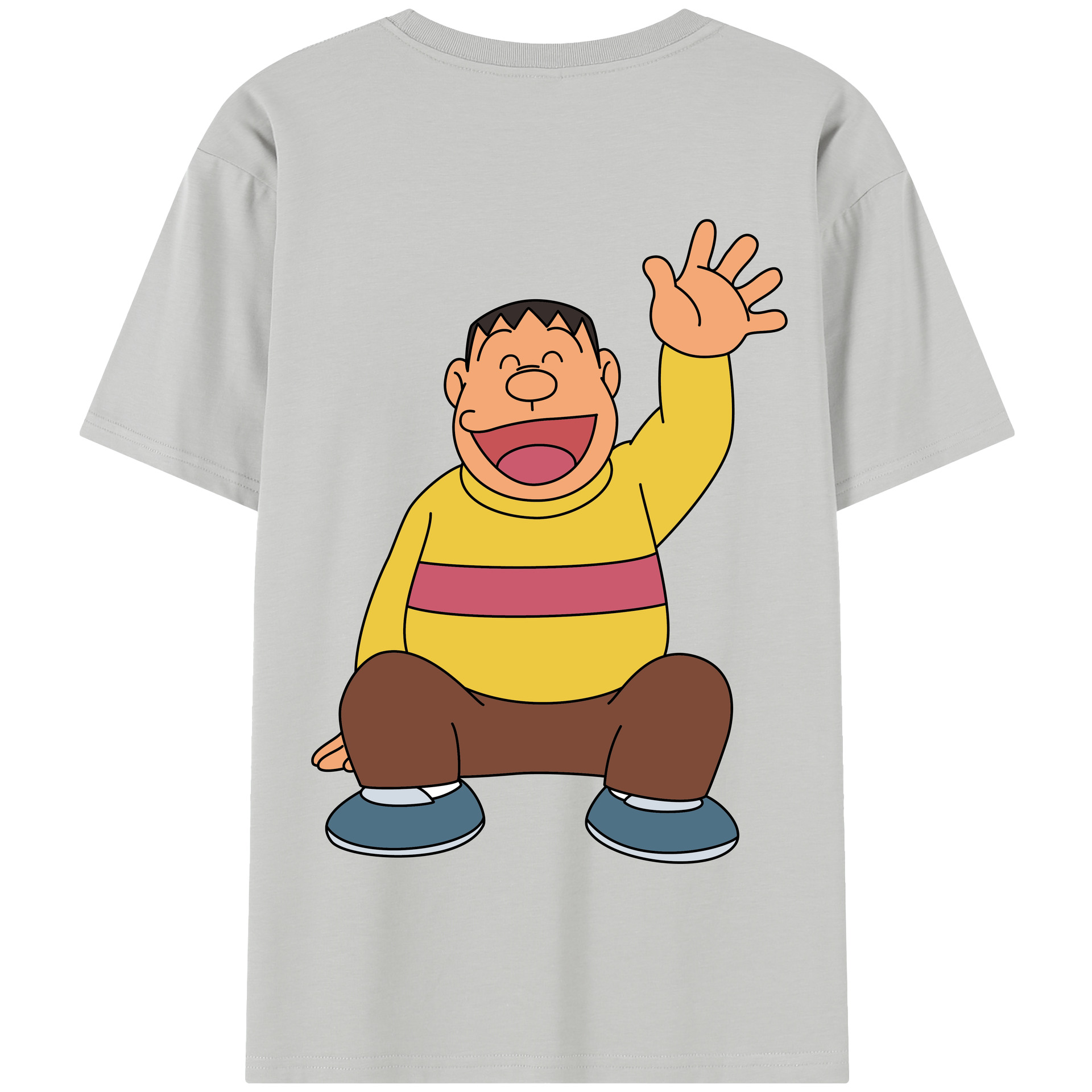 （画像用） ドラえもん 剛田武 Doraemon Gouta Takeshi 綿100％半袖Tシャツ（背面プリント）