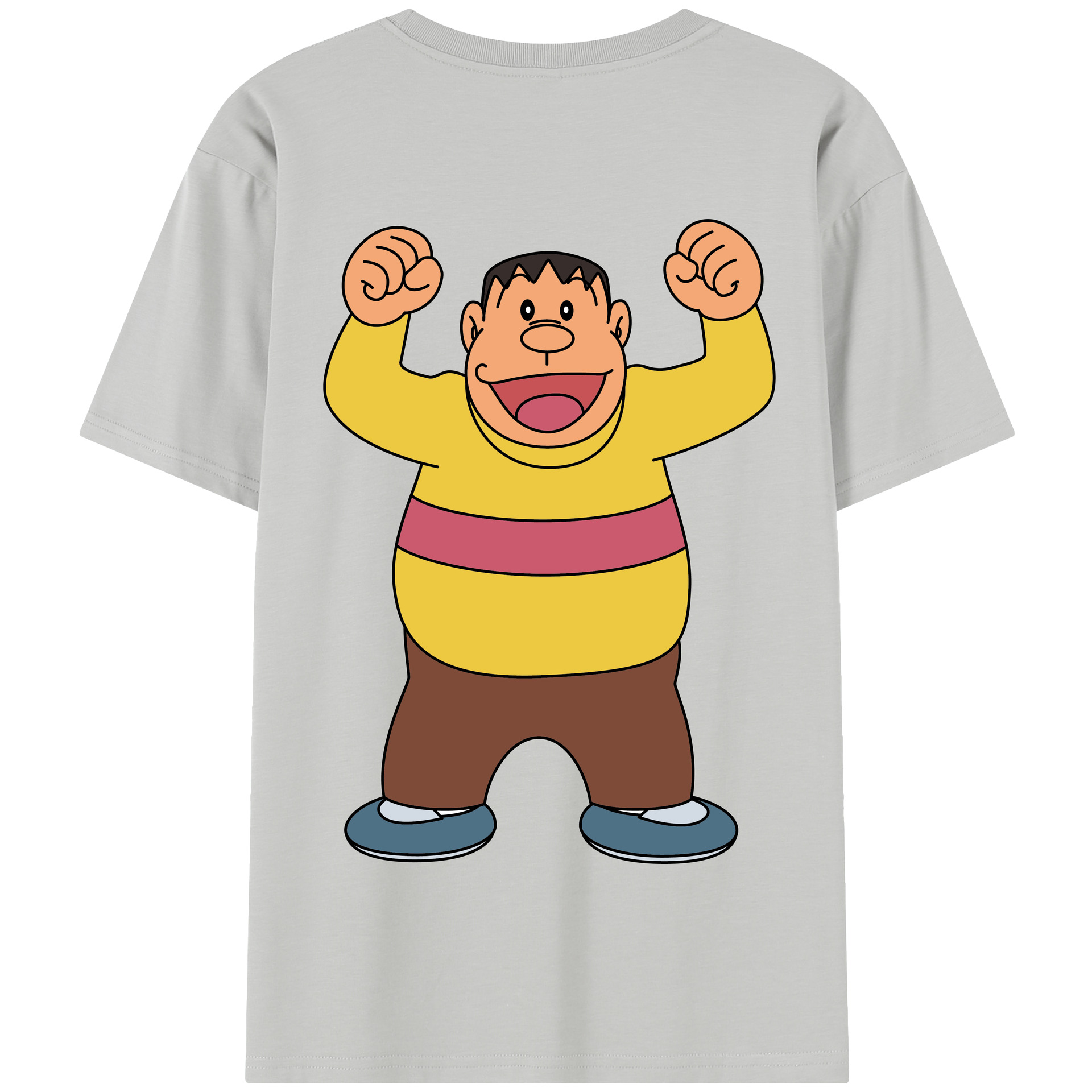 （画像用） ドラえもん 剛田武 Doraemon Gouta Takeshi 綿100％半袖Tシャツ（背面プリント）