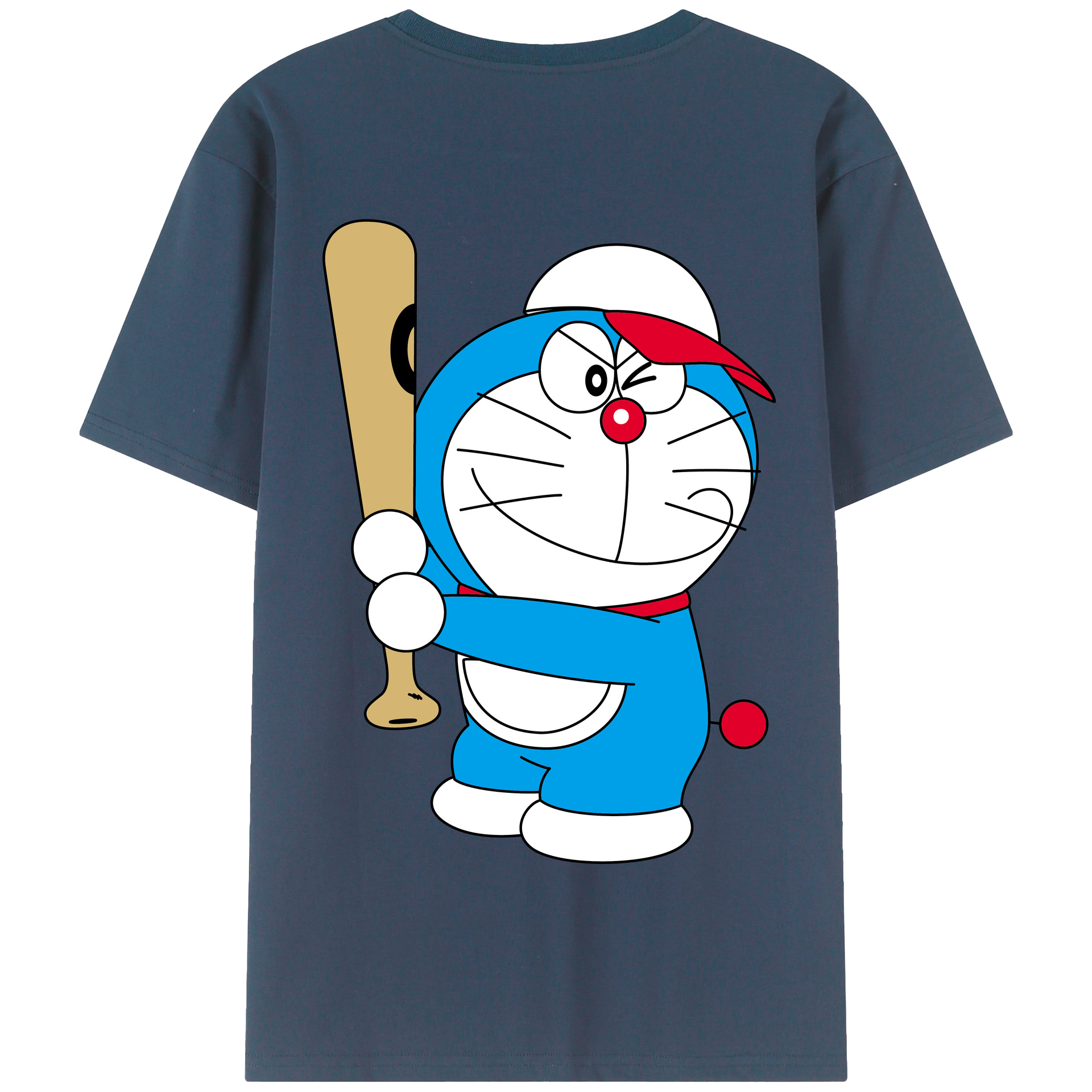 （画像用） ドラえもん Doraemon 綿100％半袖Tシャツ（背面プリント）