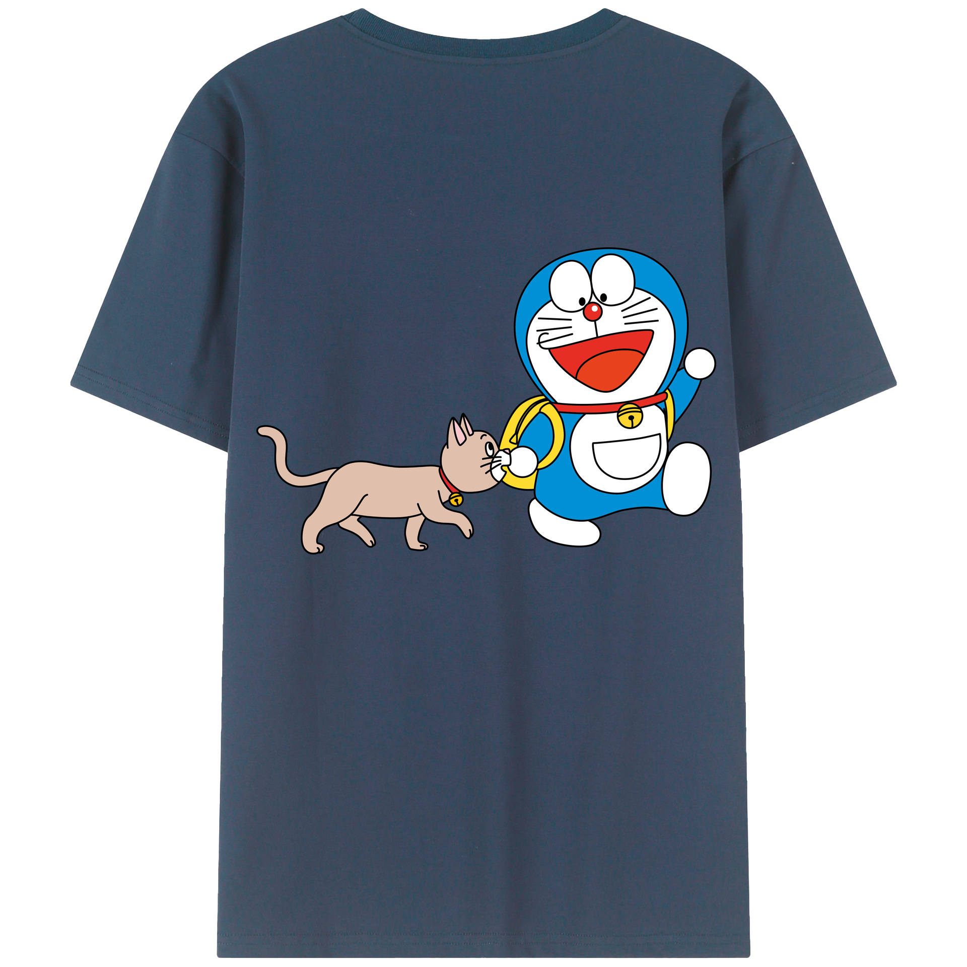 （画像用） ドラえもん Doraemon 綿100％半袖Tシャツ（背面プリント）