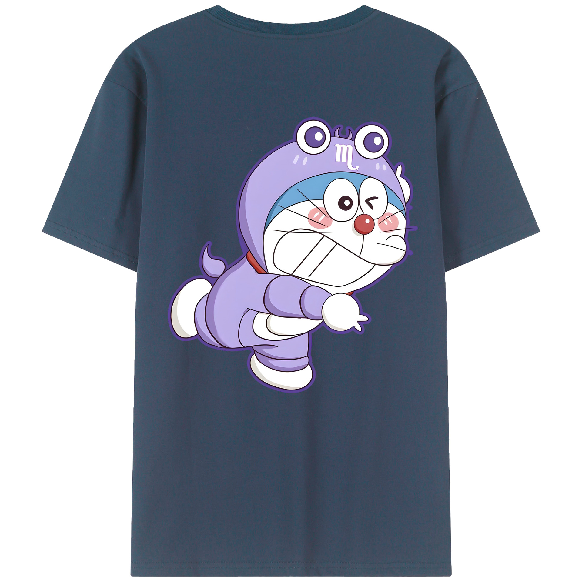 （画像用） ドラえもん Doraemon 綿100％半袖Tシャツ（背面プリント）