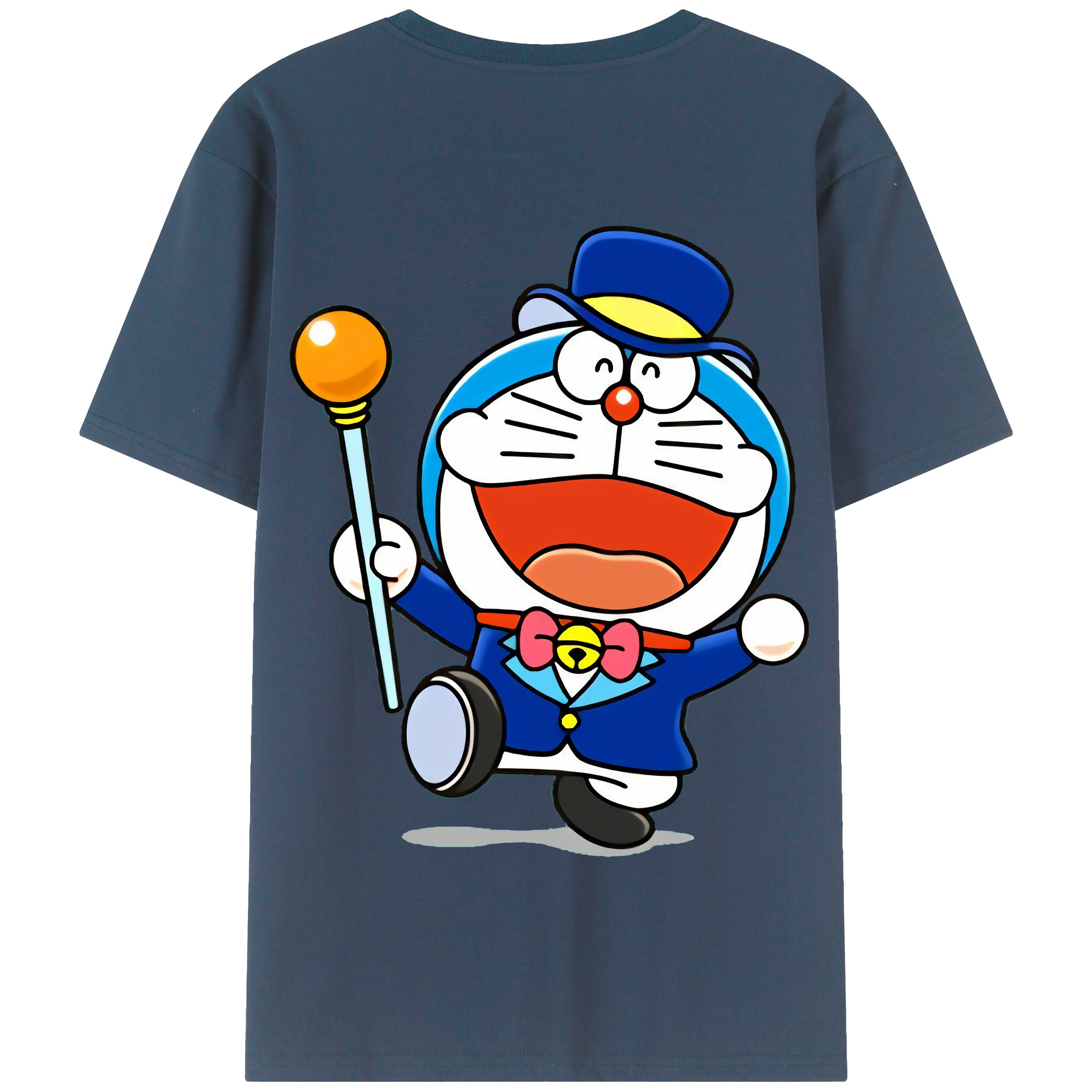 （画像用） ドラえもん Doraemon 綿100％半袖Tシャツ（背面プリント）