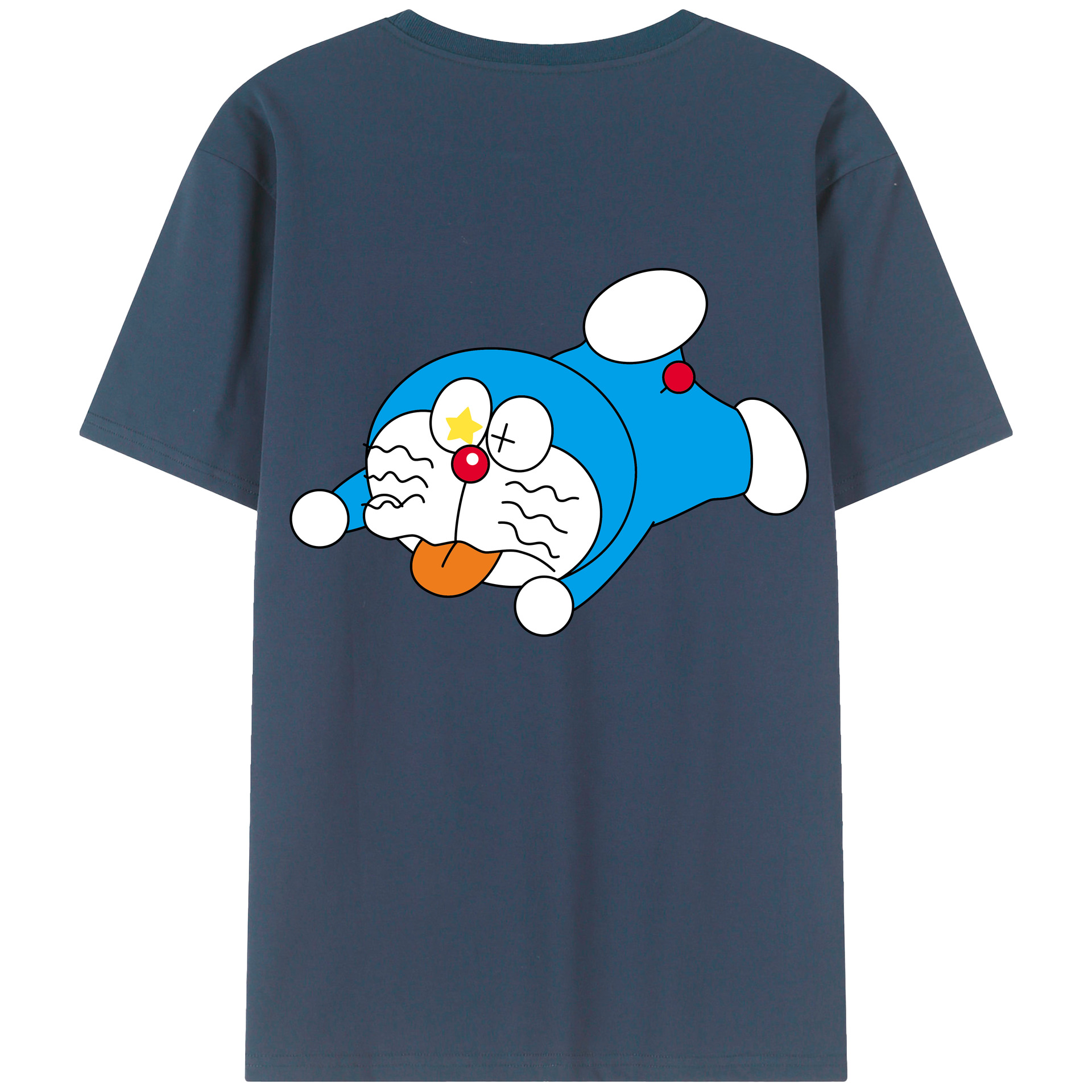 （画像用） ドラえもん Doraemon 綿100％半袖Tシャツ（背面プリント）