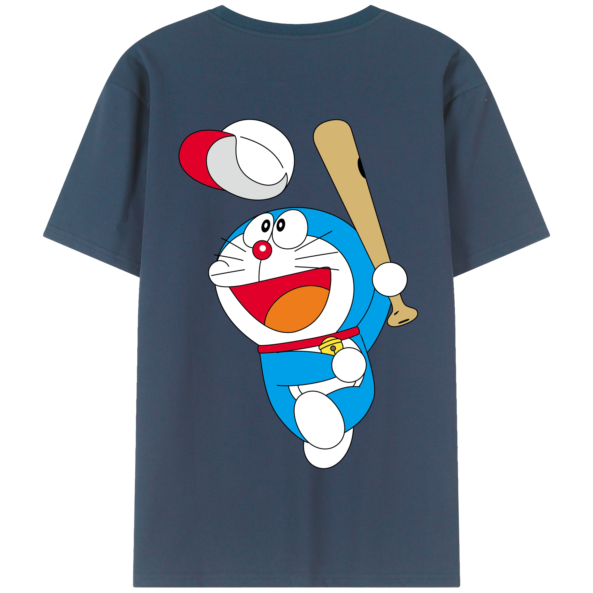 （画像用） ドラえもん Doraemon 綿100％半袖Tシャツ（背面プリント）