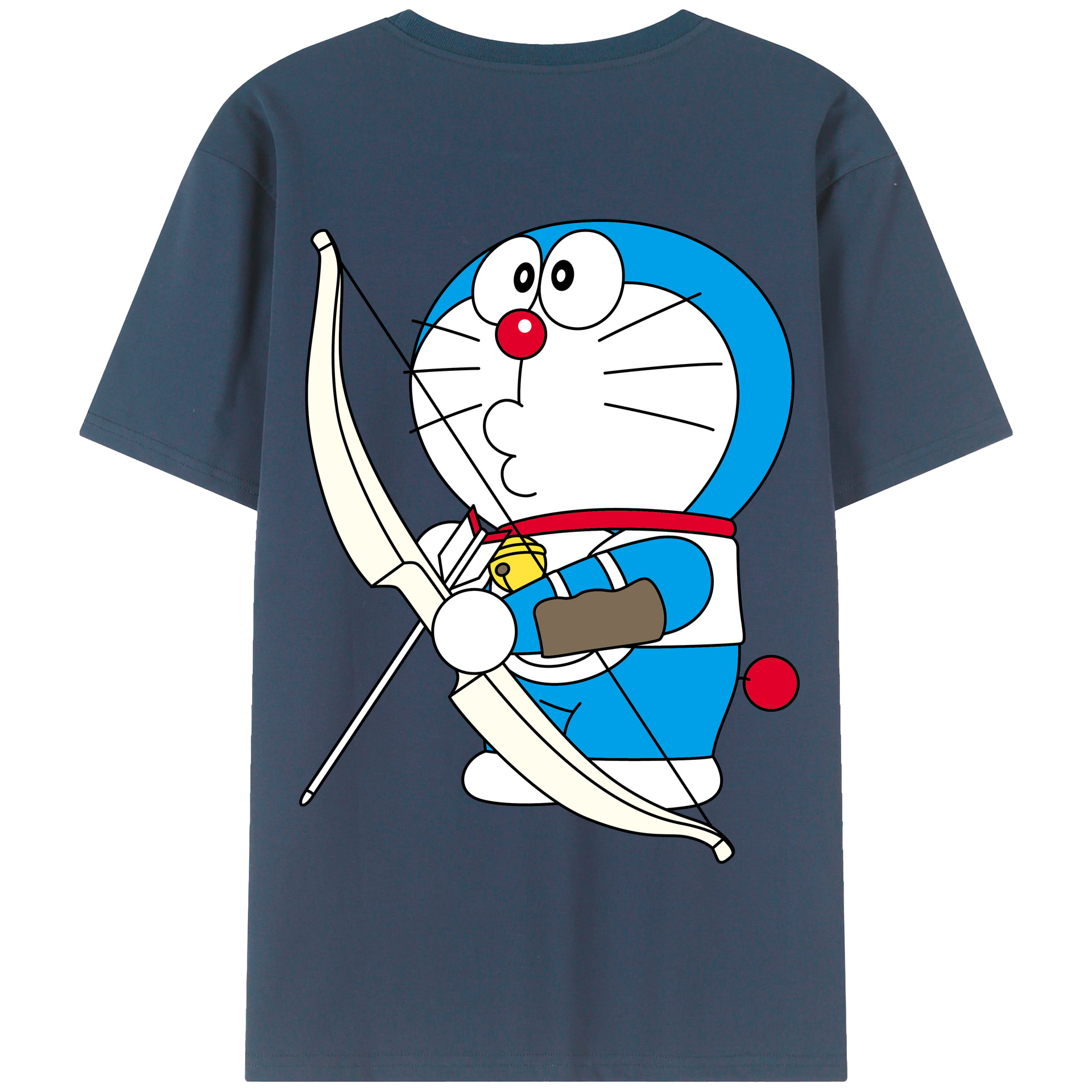 （画像用） ドラえもん Doraemon 綿100％半袖Tシャツ（背面プリント）