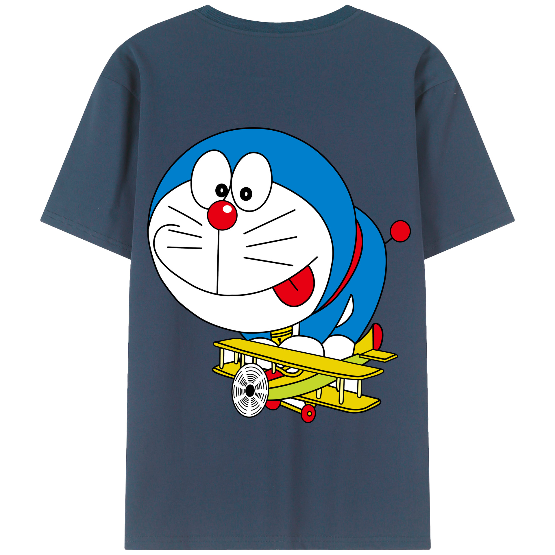 （画像用） ドラえもん Doraemon 綿100％半袖Tシャツ（背面プリント）