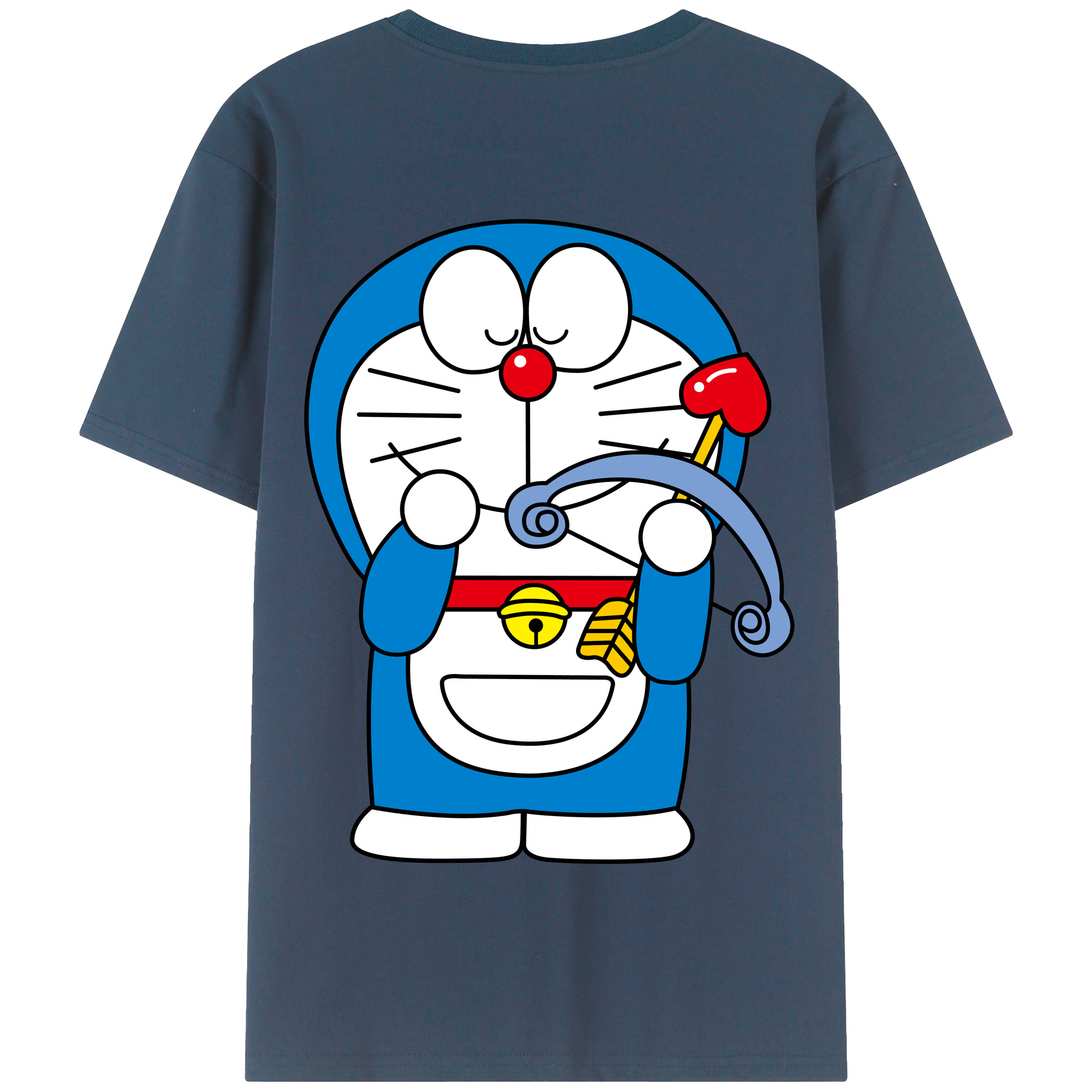 （画像用） ドラえもん Doraemon 綿100％半袖Tシャツ（背面プリント）