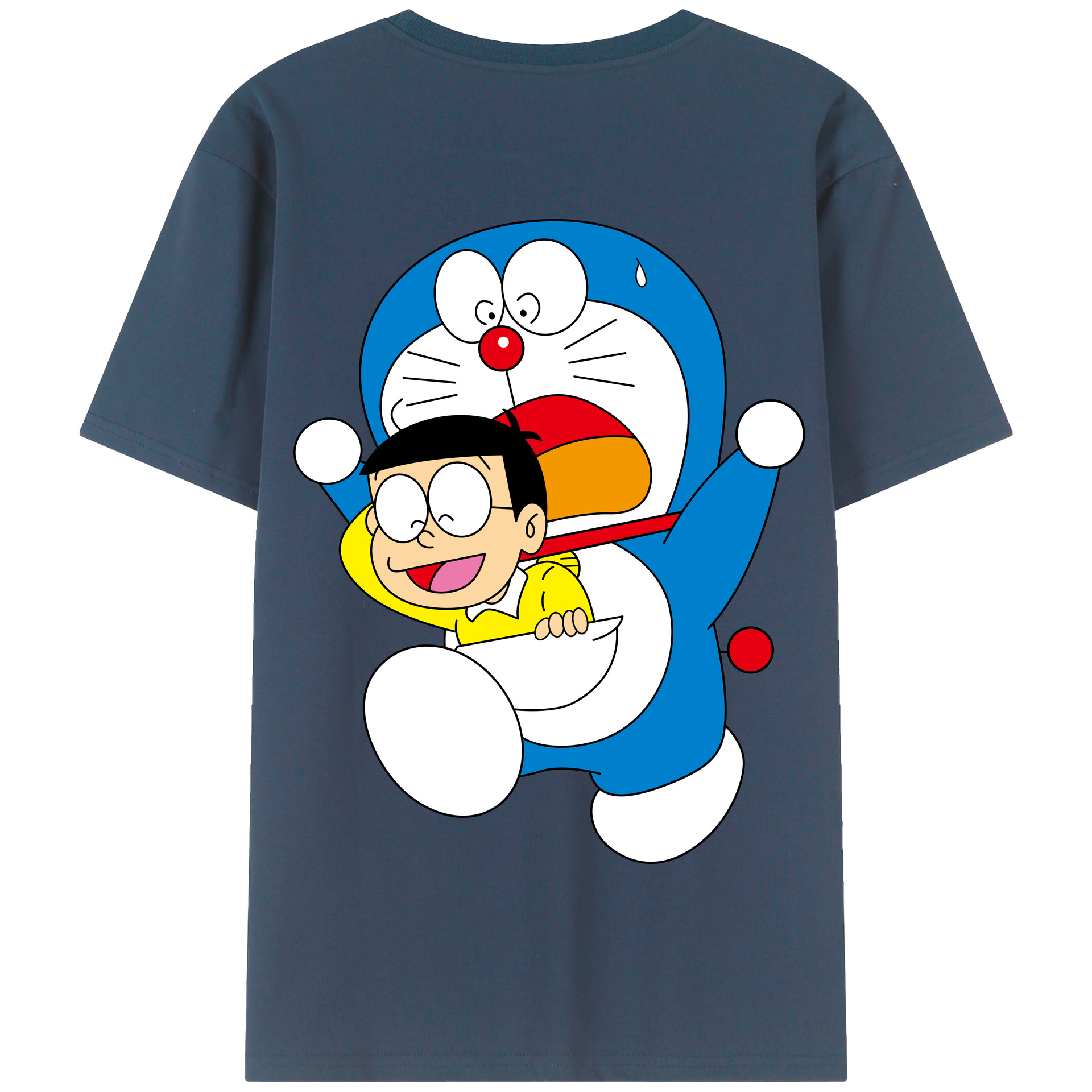 （画像用） ドラえもん Doraemon 綿100％半袖Tシャツ（背面プリント）