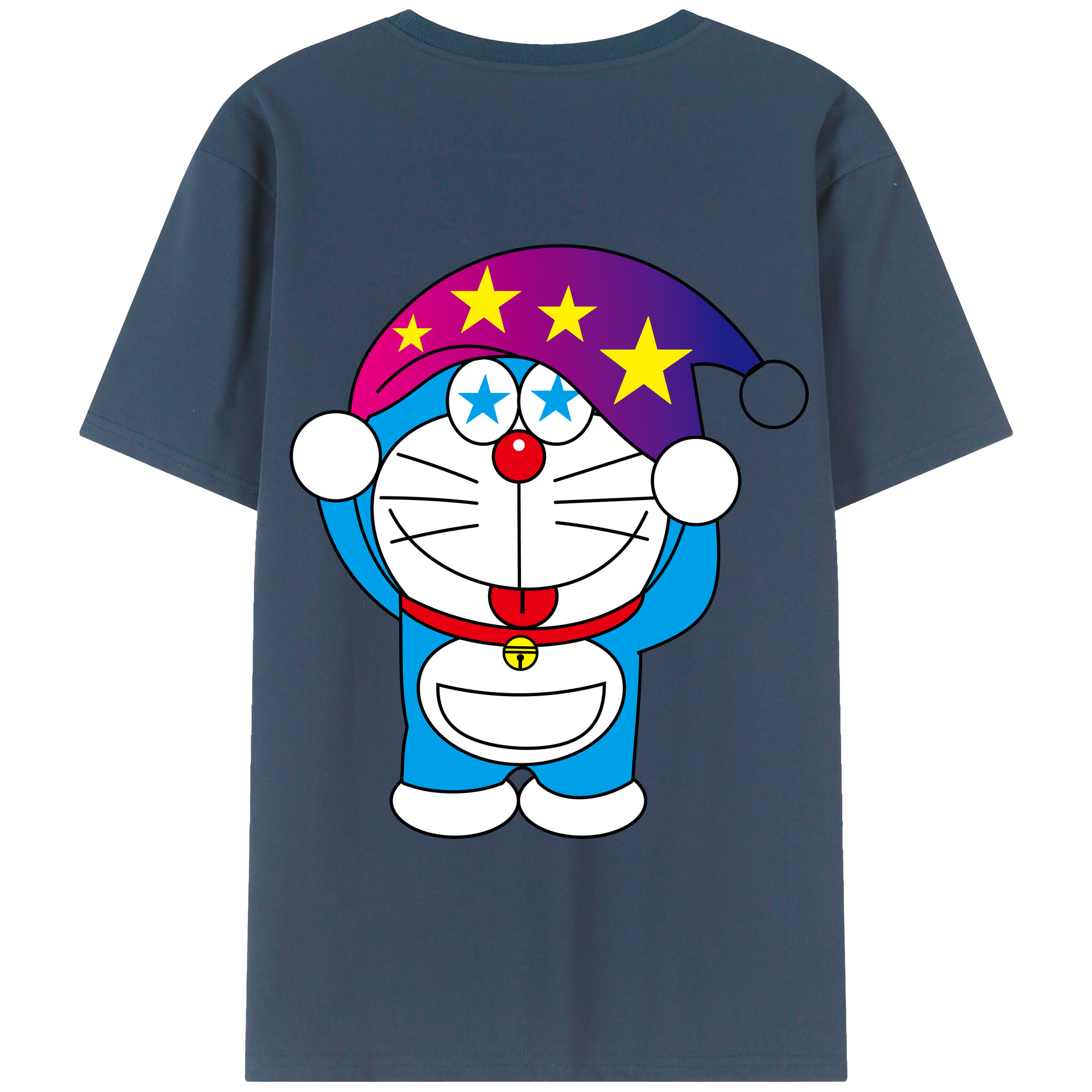（画像用） ドラえもん Doraemon 綿100％半袖Tシャツ（背面プリント）