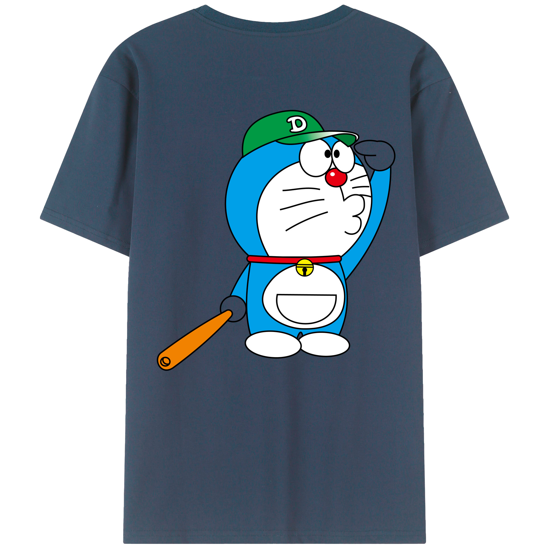 （画像用） ドラえもん Doraemon 綿100％半袖Tシャツ（背面プリント）