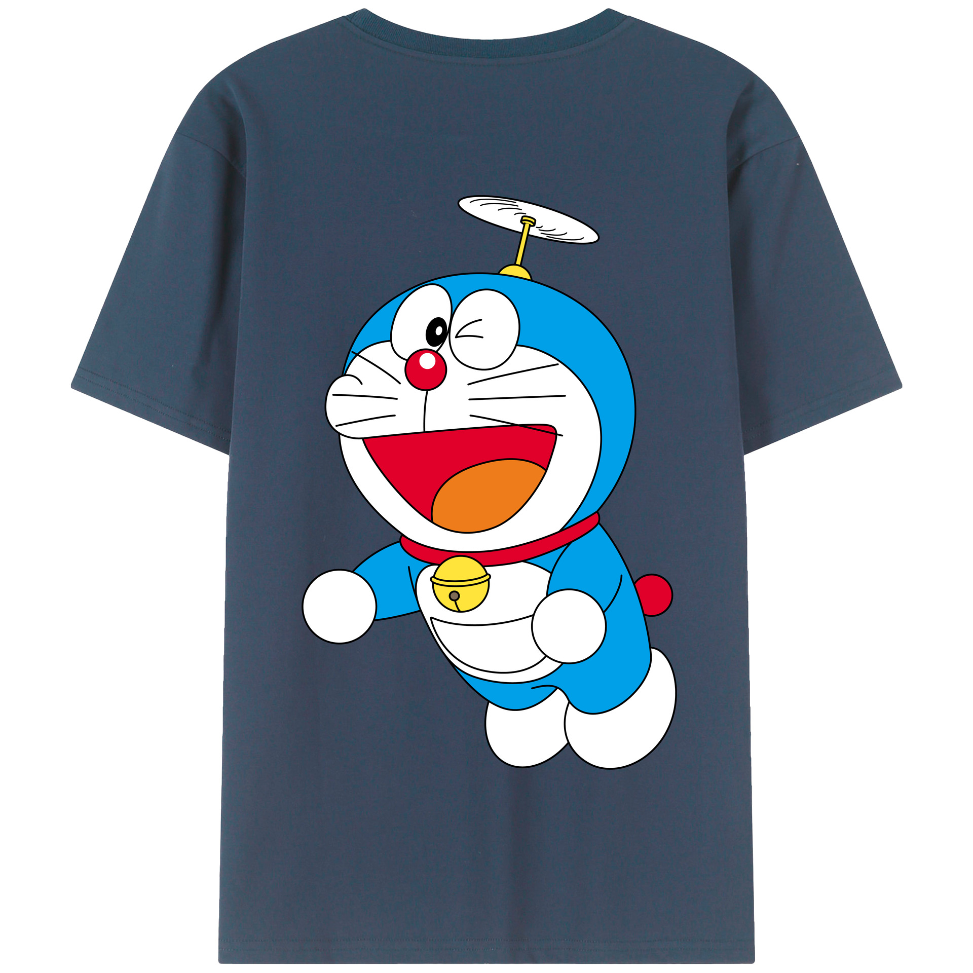 （画像用） ドラえもん Doraemon 綿100％半袖Tシャツ（背面プリント）