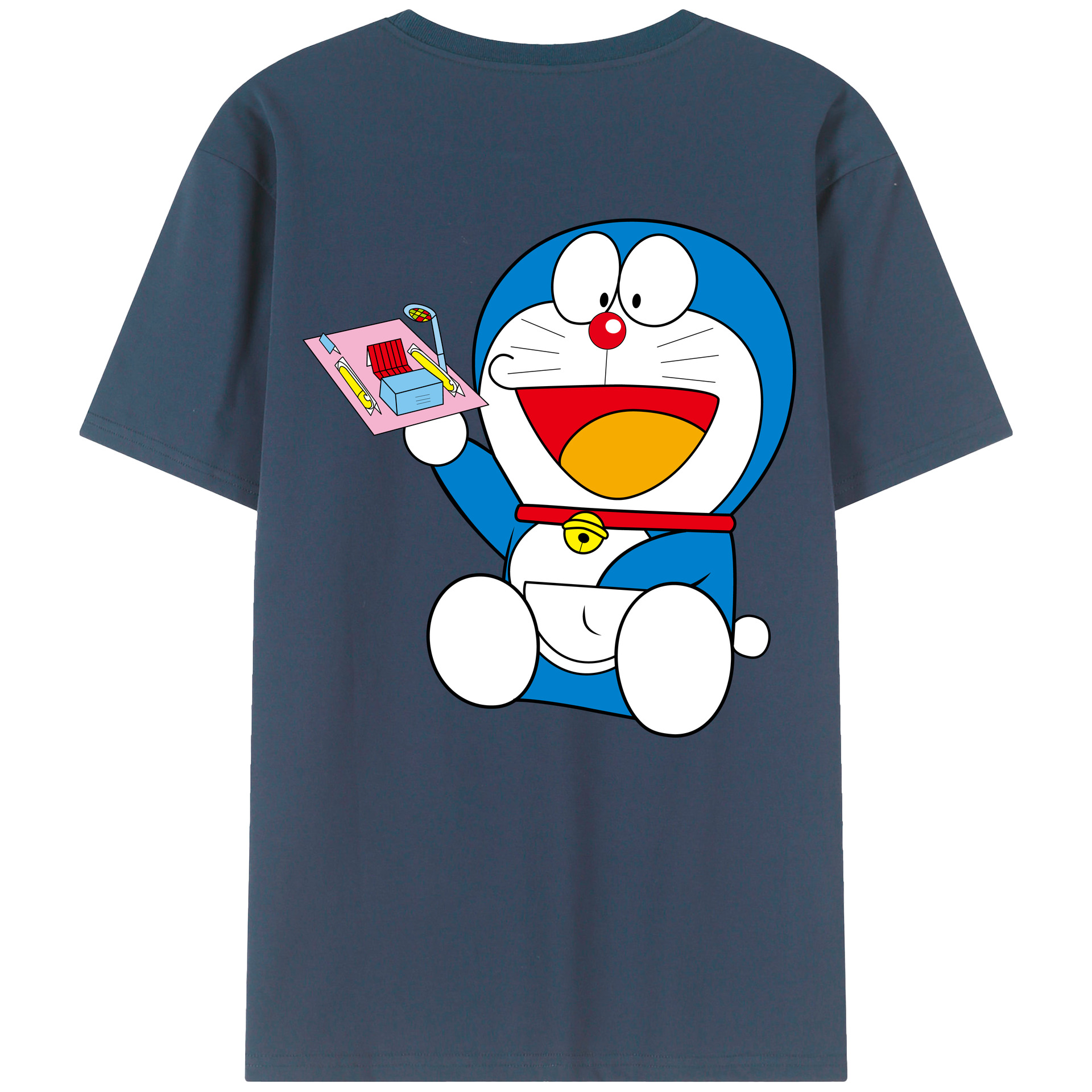 （画像用） ドラえもん Doraemon 綿100％半袖Tシャツ（背面プリント）