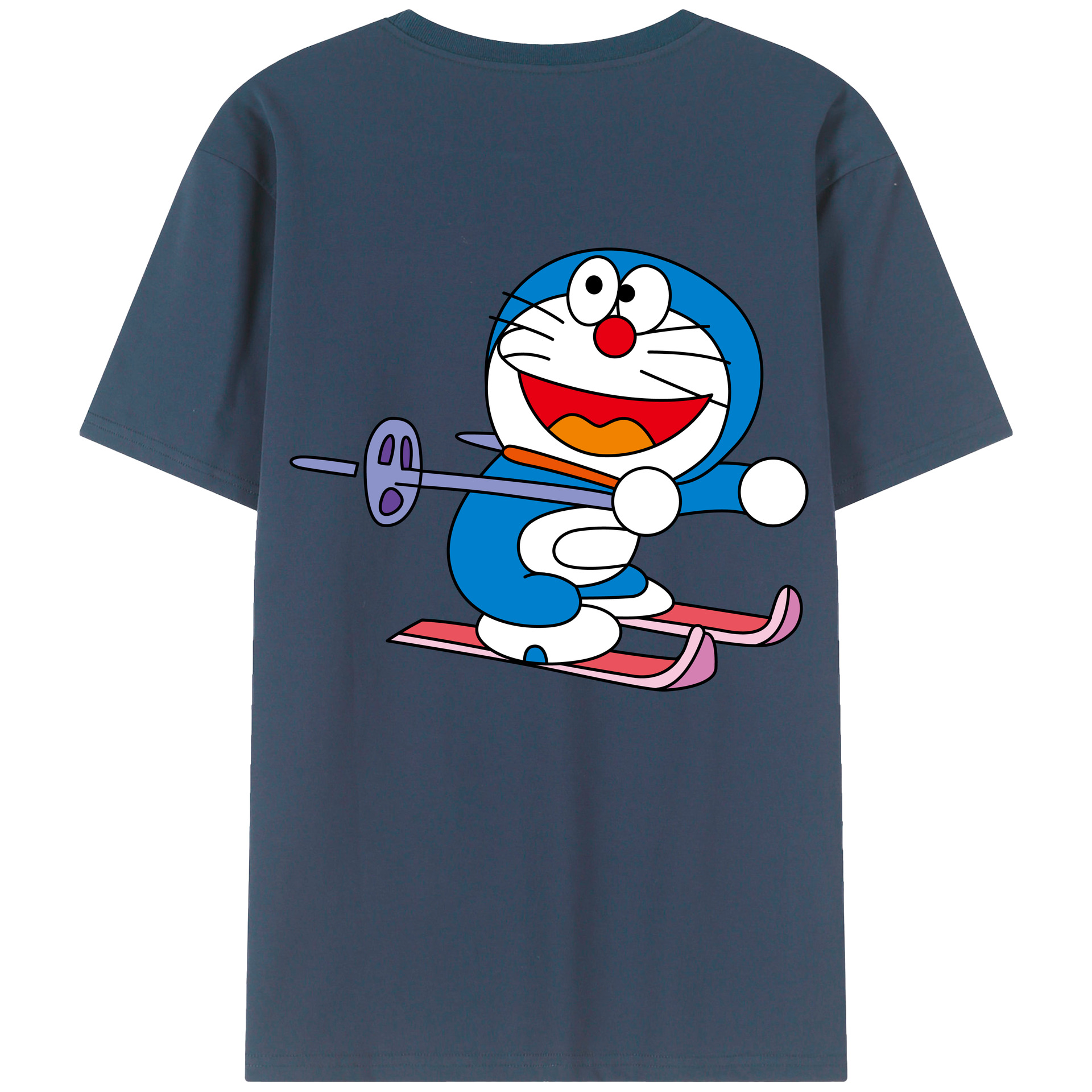 （画像用） ドラえもん Doraemon 綿100％半袖Tシャツ（背面プリント）