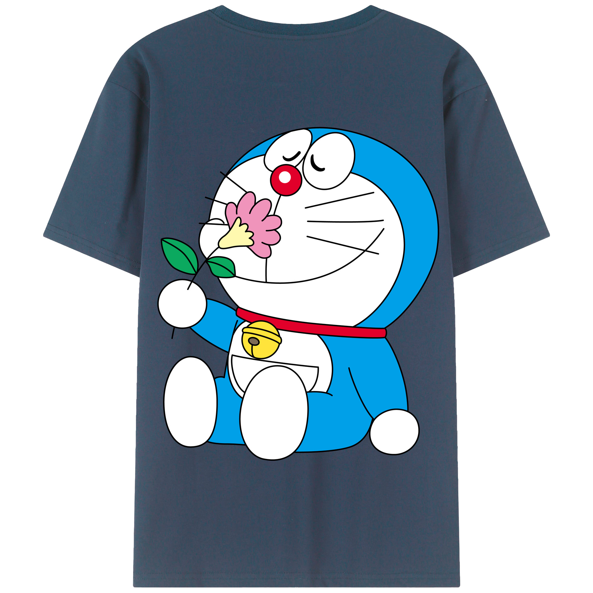 （画像用） ドラえもん Doraemon 綿100％半袖Tシャツ（背面プリント）