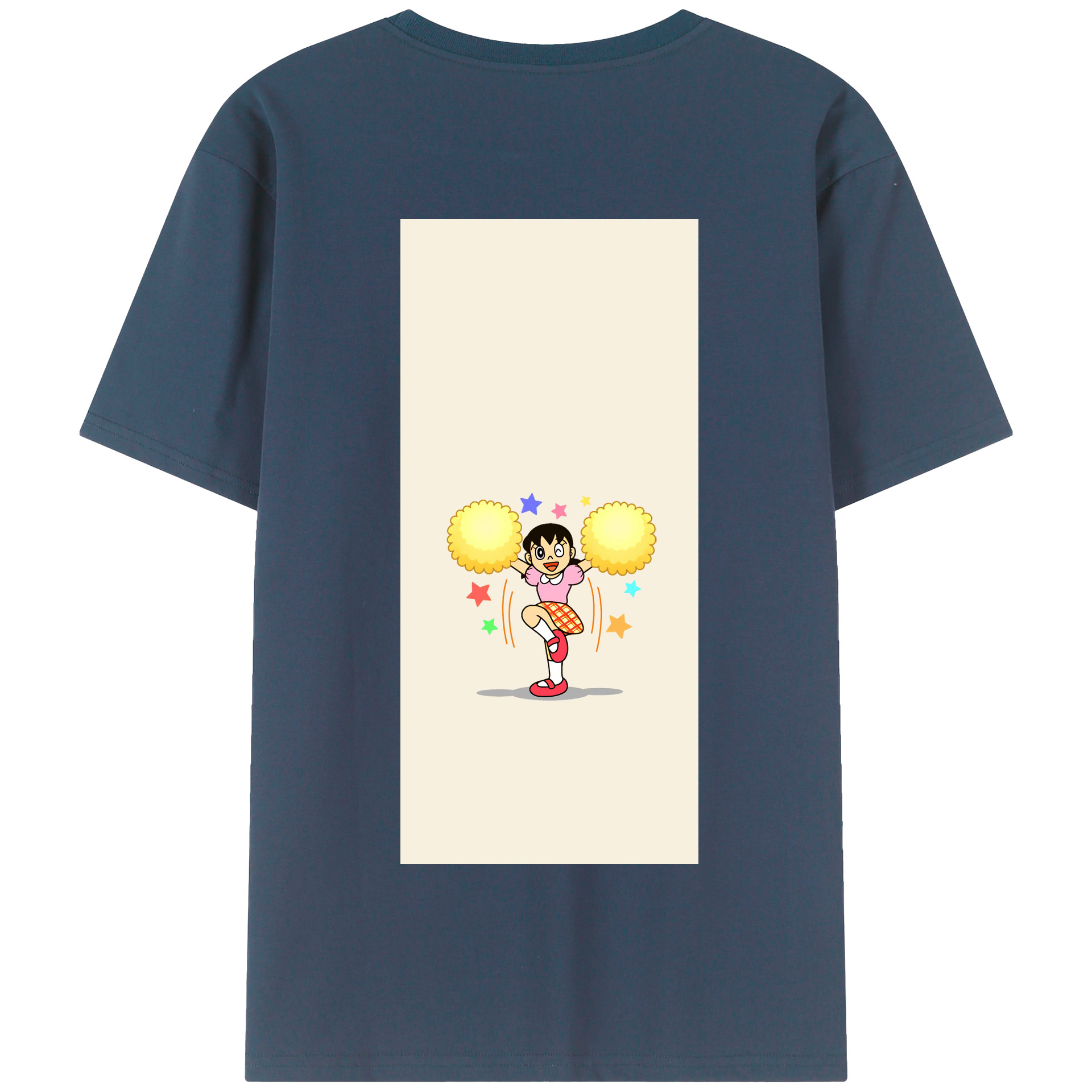 （画像用） ドラえもん みなもと しずか Doraemon Shizuka Minamoto 綿100％半袖Tシャツ（背面プリント）