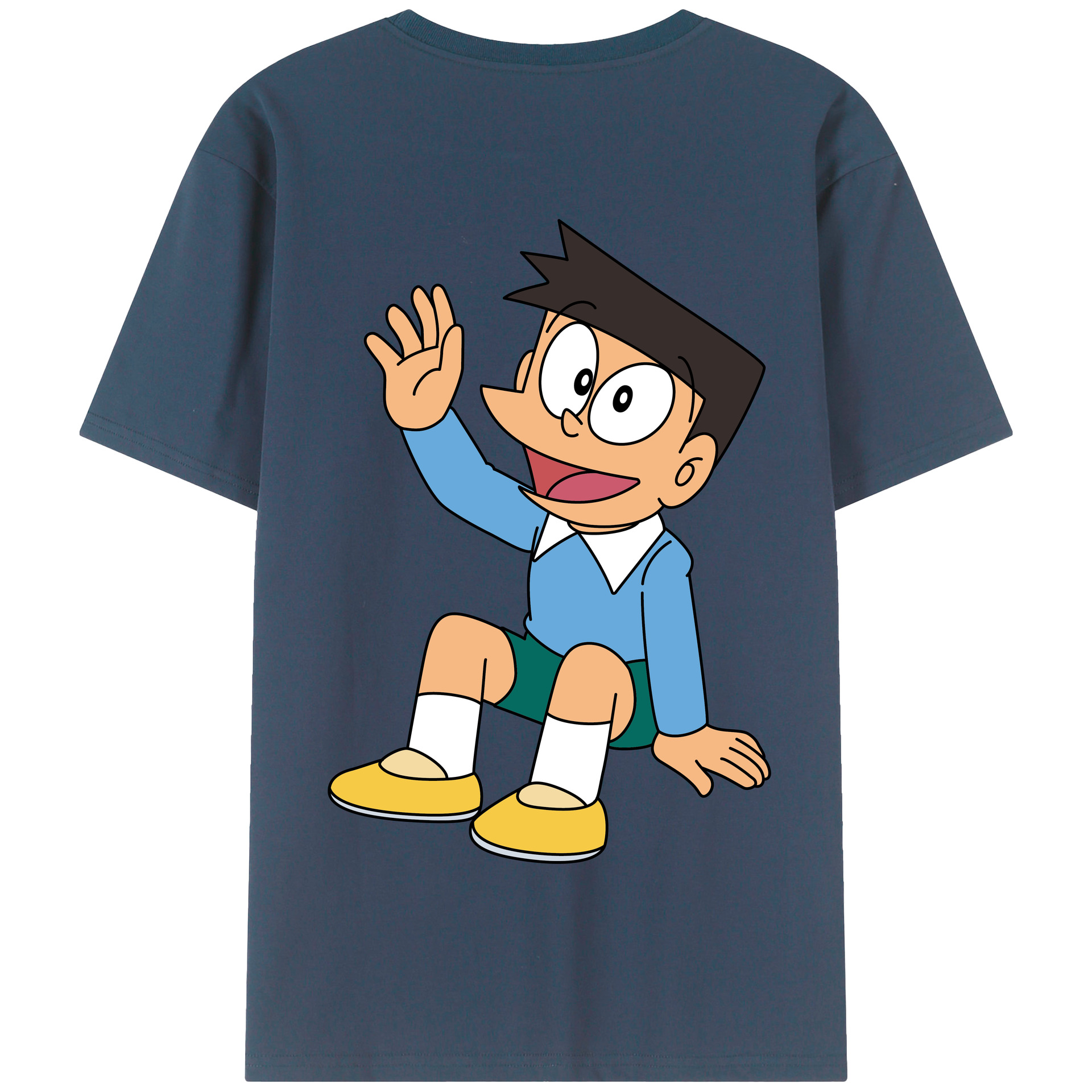 （画像用） ドラえもん 骨川 スネ夫 Doraemon Honekawa Suneo 綿100％半袖Tシャツ（背面プリント）
