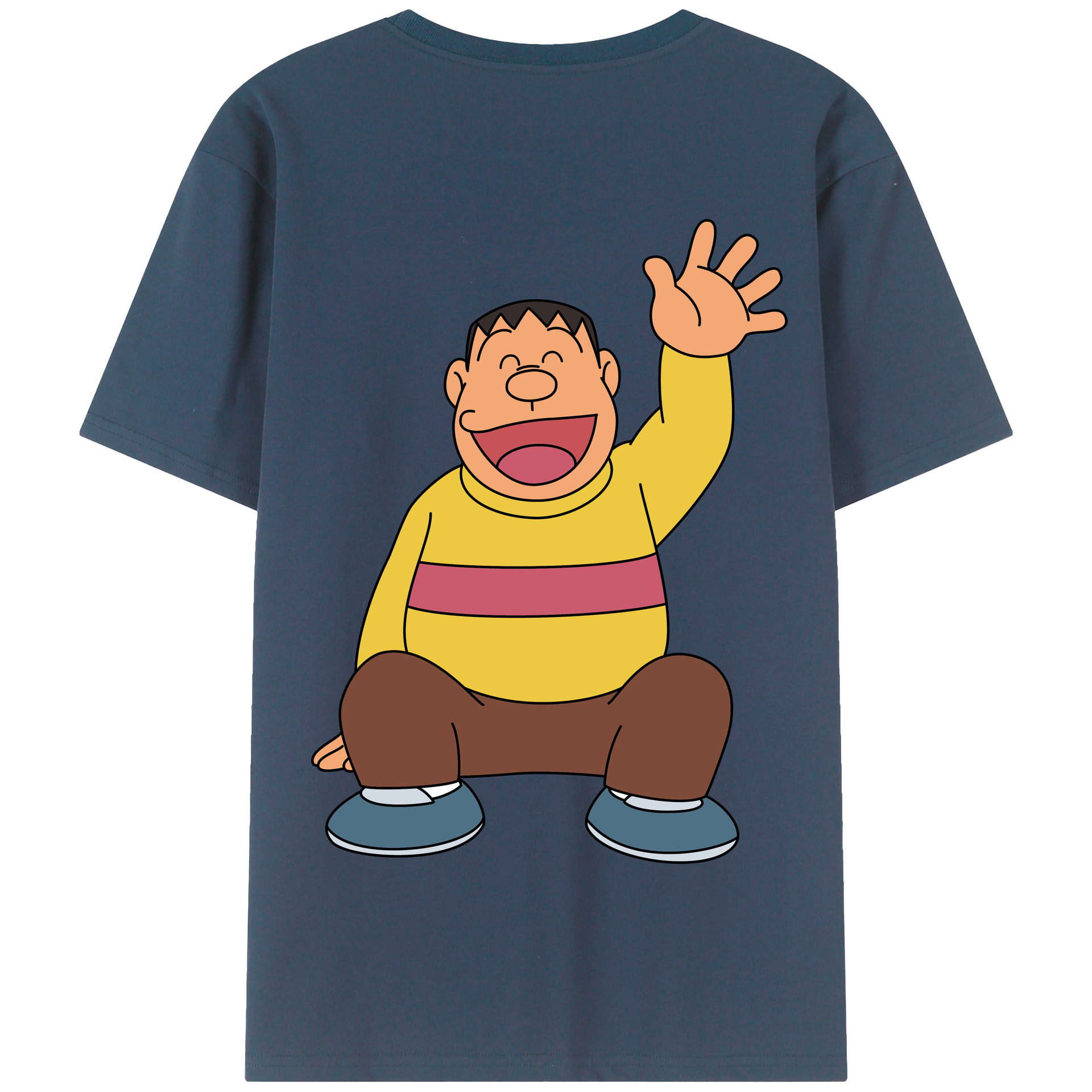 （画像用） ドラえもん 剛田武 Doraemon Gouta Takeshi 綿100％半袖Tシャツ（背面プリント）