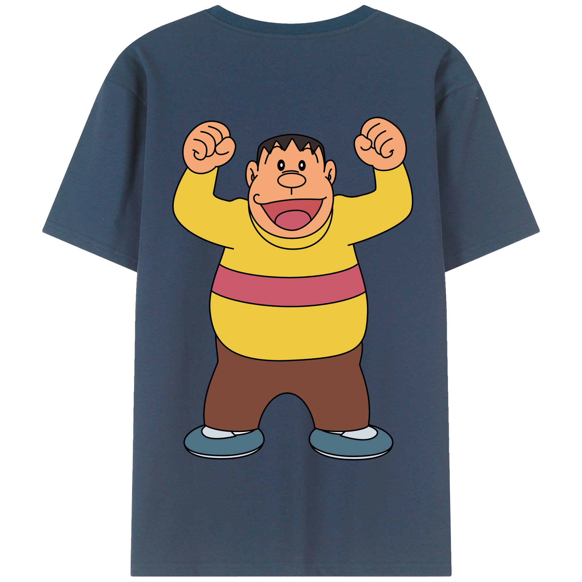 （画像用） ドラえもん 剛田武 Doraemon Gouta Takeshi 綿100％半袖Tシャツ（背面プリント）