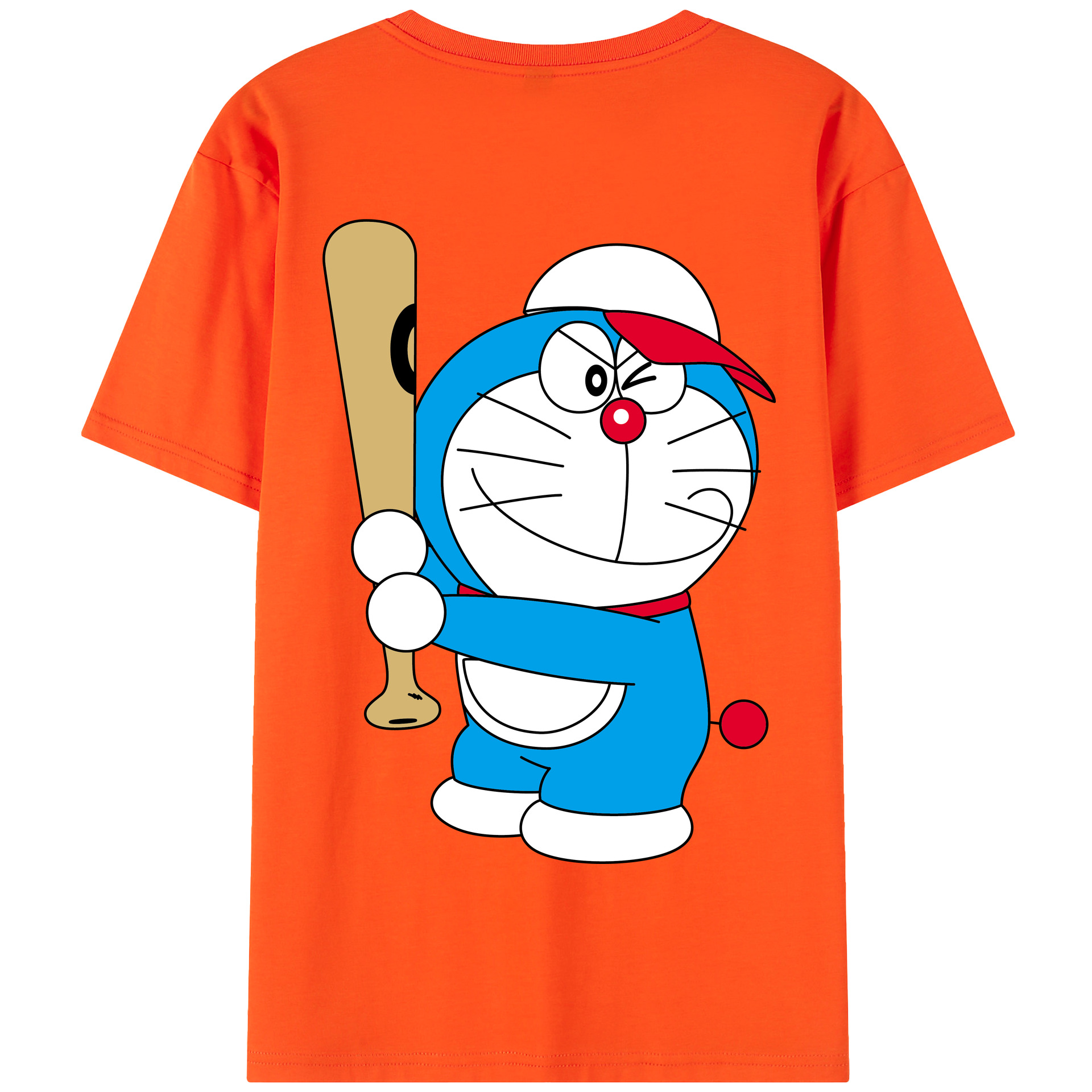 （画像用） ドラえもん Doraemon 綿100％半袖Tシャツ（背面プリント）