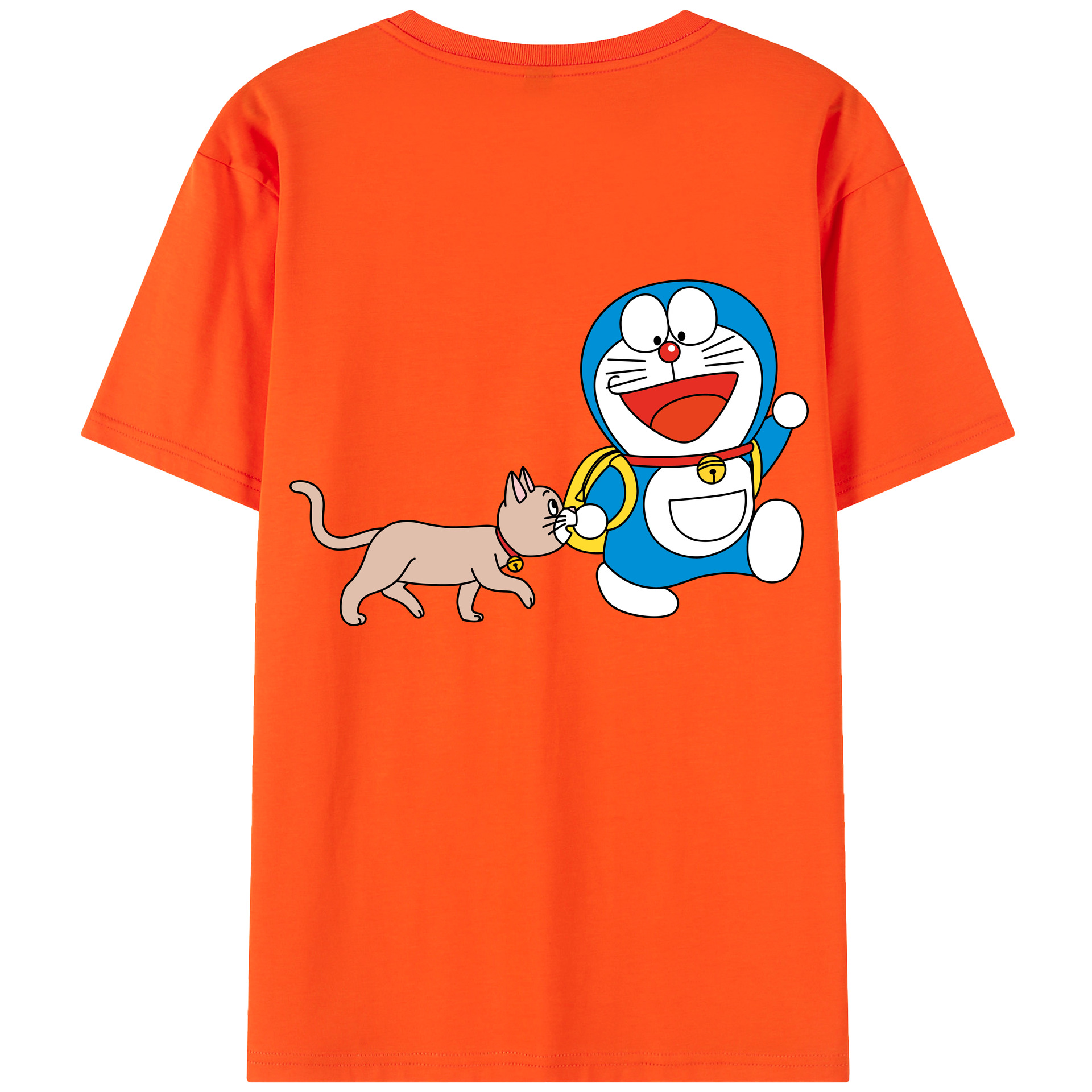 （画像用） ドラえもん Doraemon 綿100％半袖Tシャツ（背面プリント）