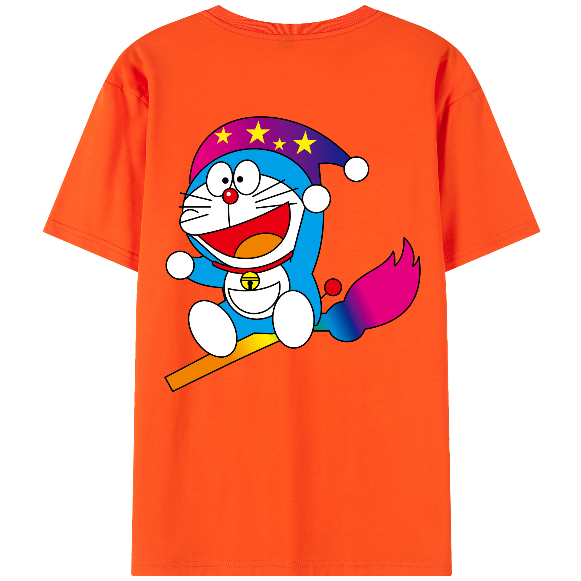 （画像用） ドラえもん Doraemon 綿100％半袖Tシャツ（背面プリント）