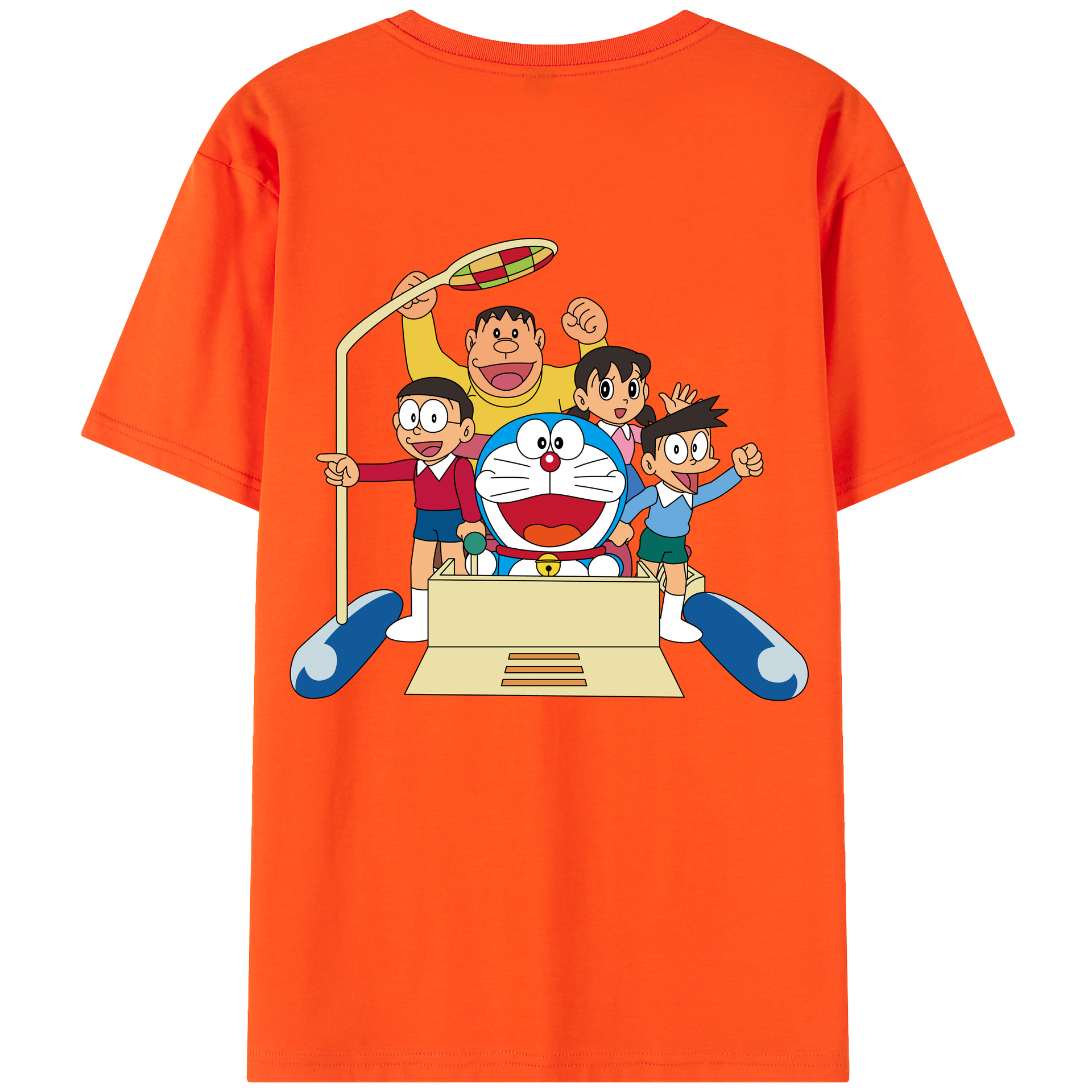 （画像用） ドラえもん 骨川 スネ夫 Doraemon Honekawa Suneo 綿100％半袖Tシャツ（背面プリント）