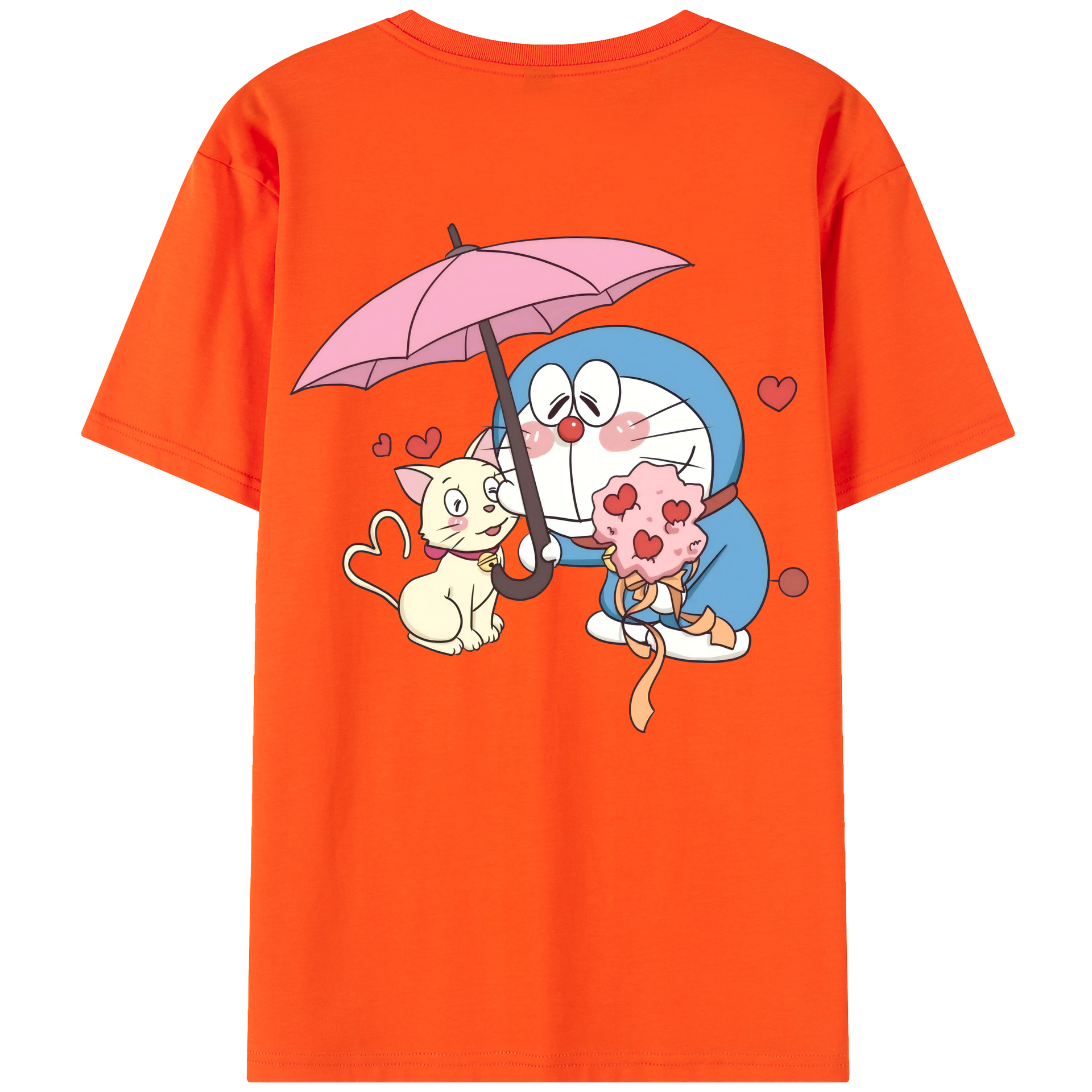 （画像用） ドラえもん Doraemon 綿100％半袖Tシャツ（背面プリント）