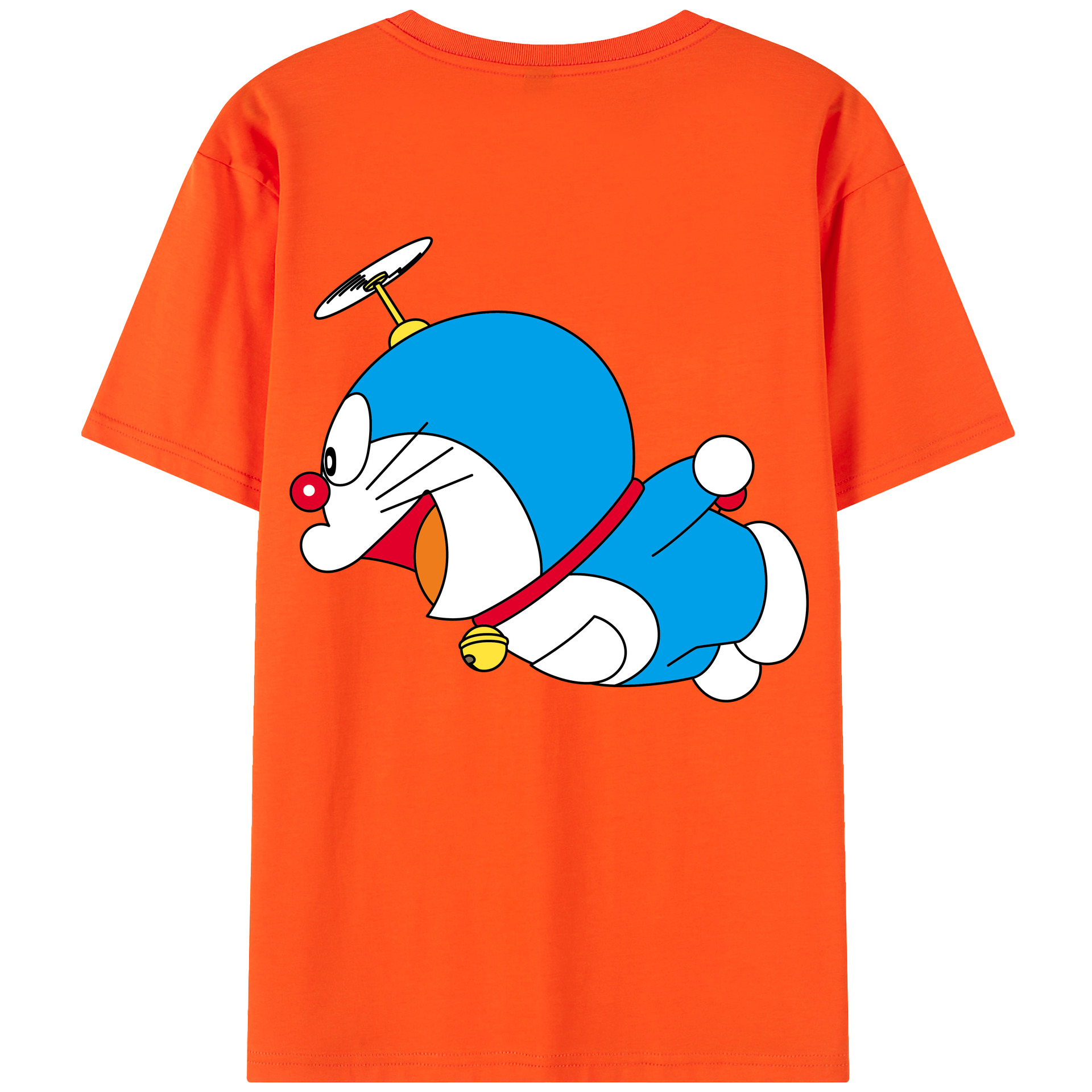 （画像用） ドラえもん Doraemon 綿100％半袖Tシャツ（背面プリント）