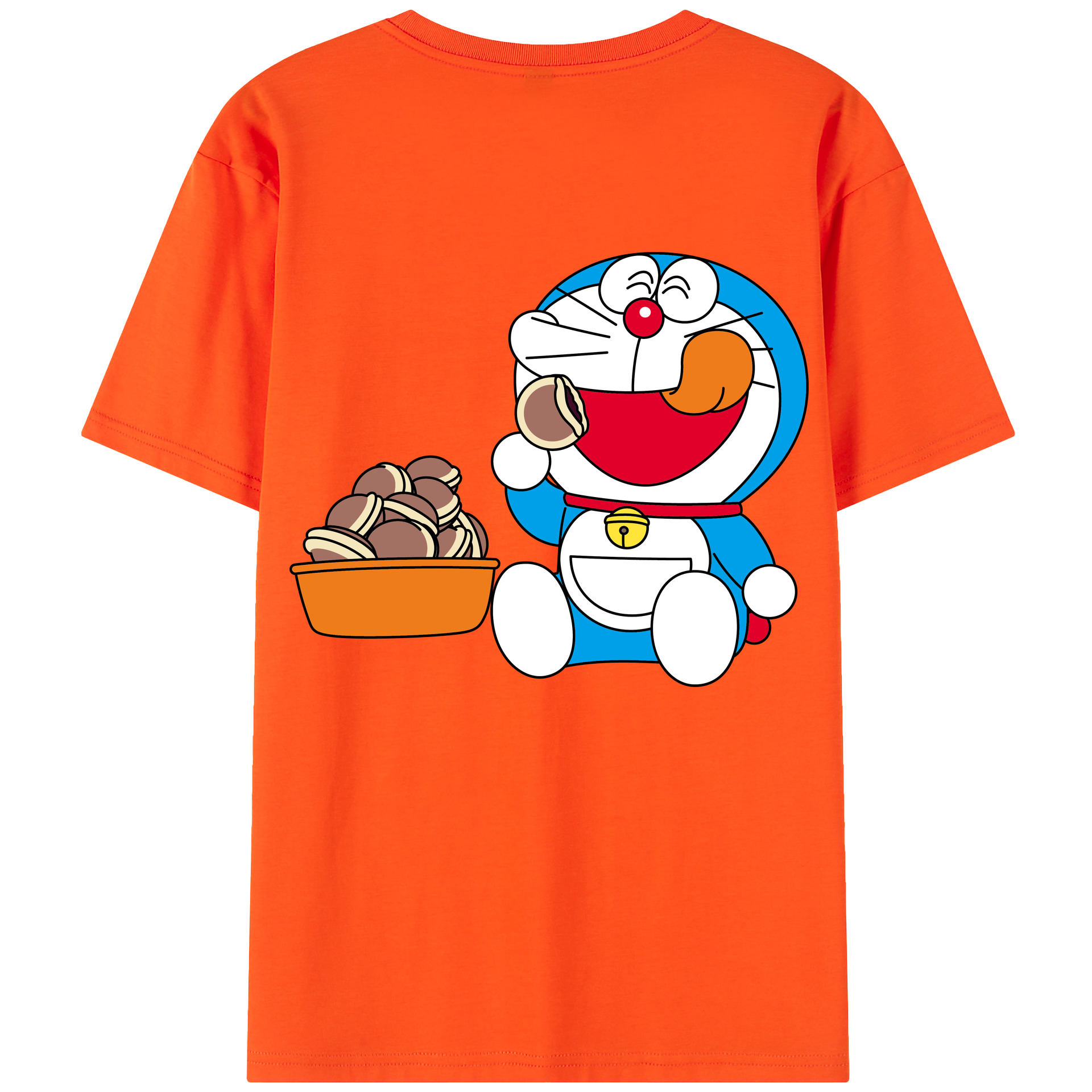 （画像用） ドラえもん Doraemon 綿100％半袖Tシャツ（背面プリント）