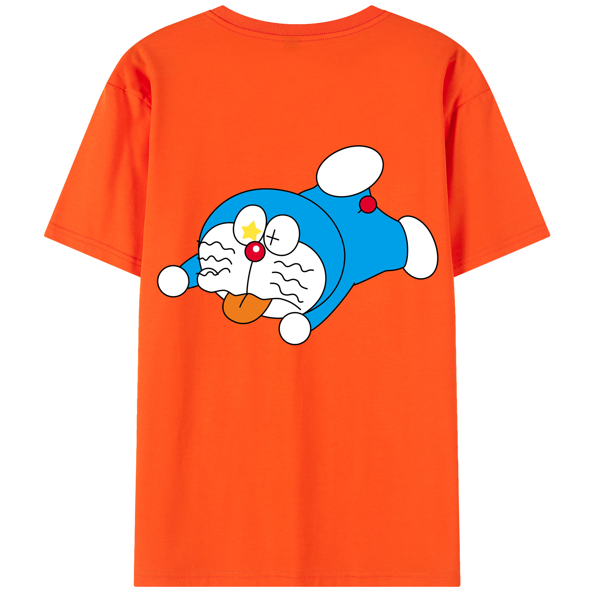 （画像用） ドラえもん Doraemon 綿100％半袖Tシャツ（背面プリント）