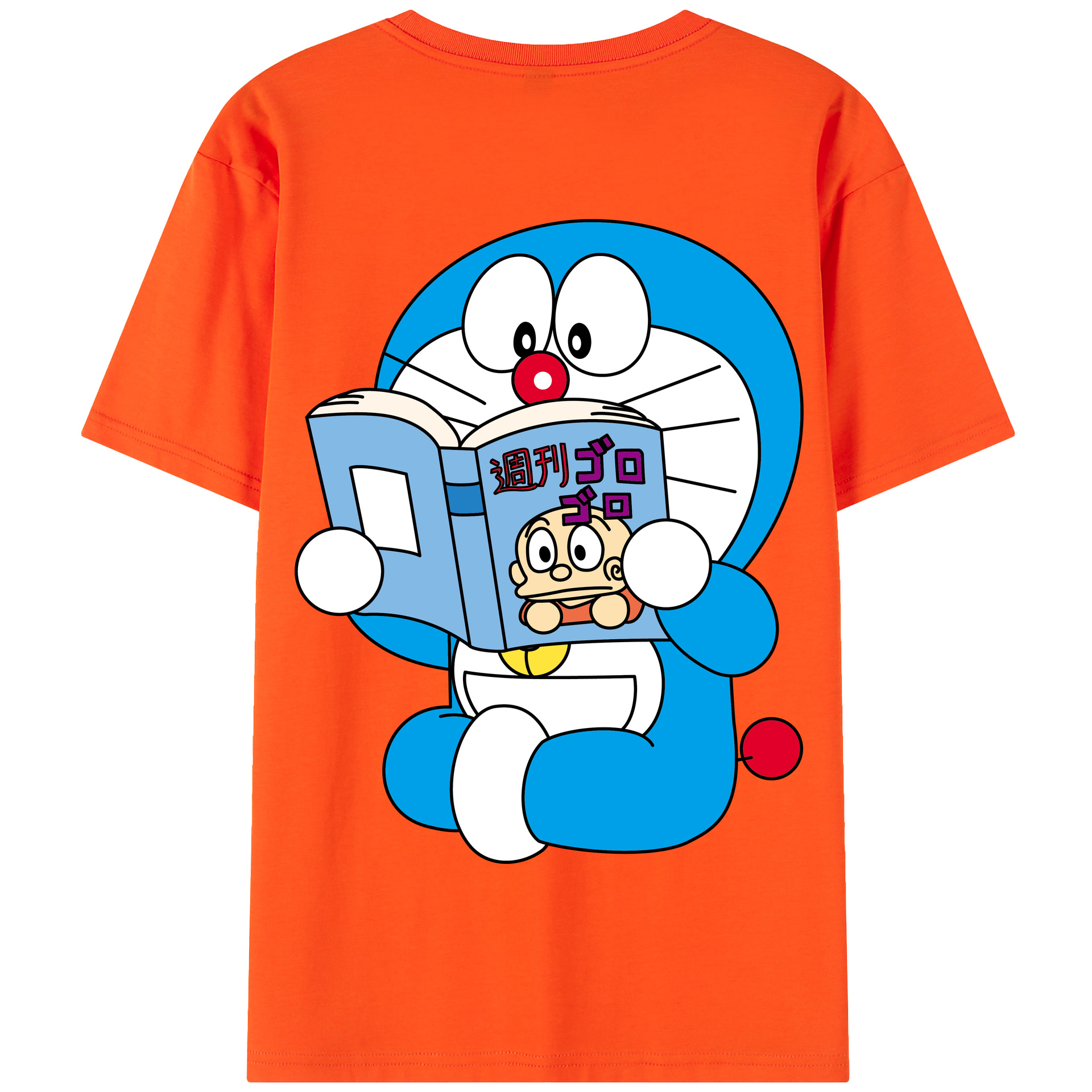 （画像用） ドラえもん Doraemon 綿100％半袖Tシャツ（背面プリント）