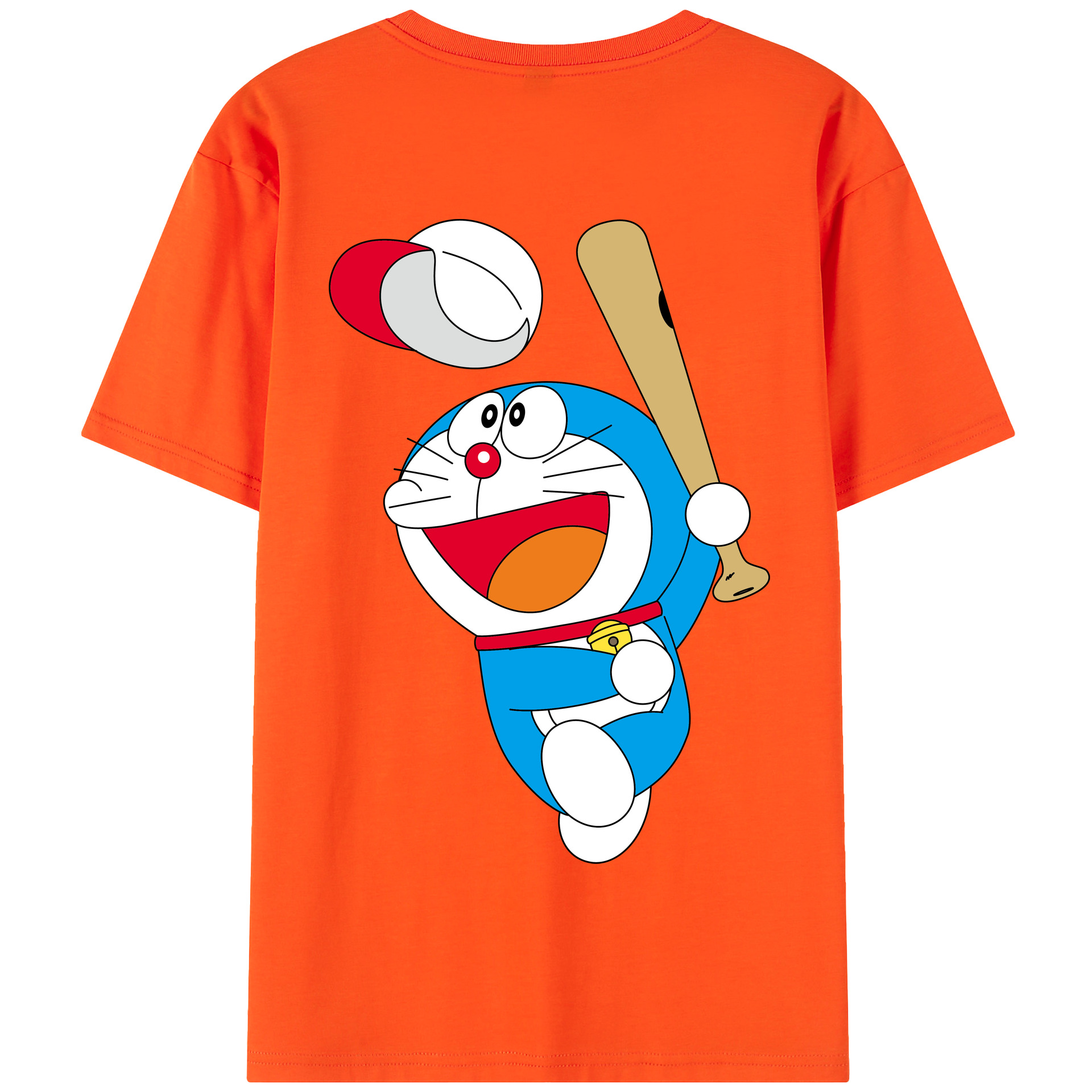 （画像用） ドラえもん Doraemon 綿100％半袖Tシャツ（背面プリント）