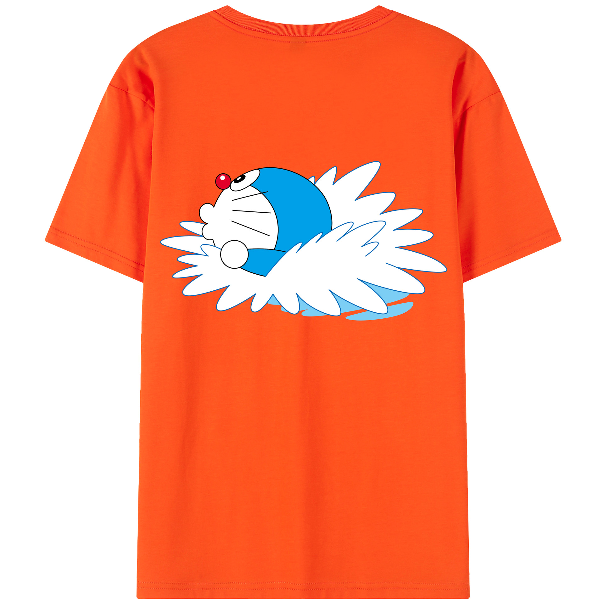 （画像用） ドラえもん Doraemon 綿100％半袖Tシャツ（背面プリント）