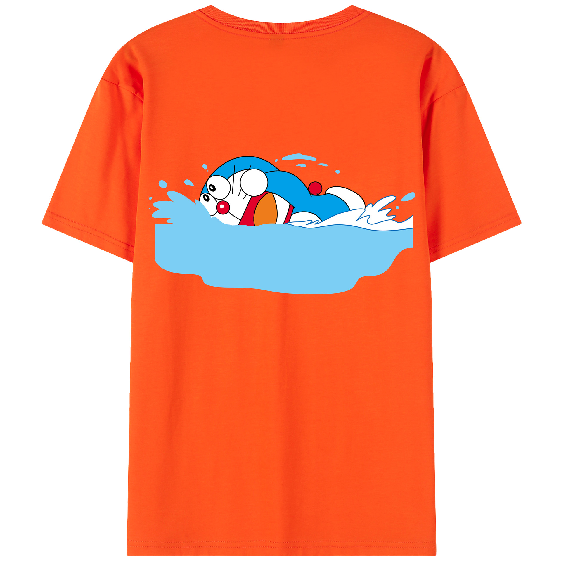 （画像用） ドラえもん Doraemon 綿100％半袖Tシャツ（背面プリント）
