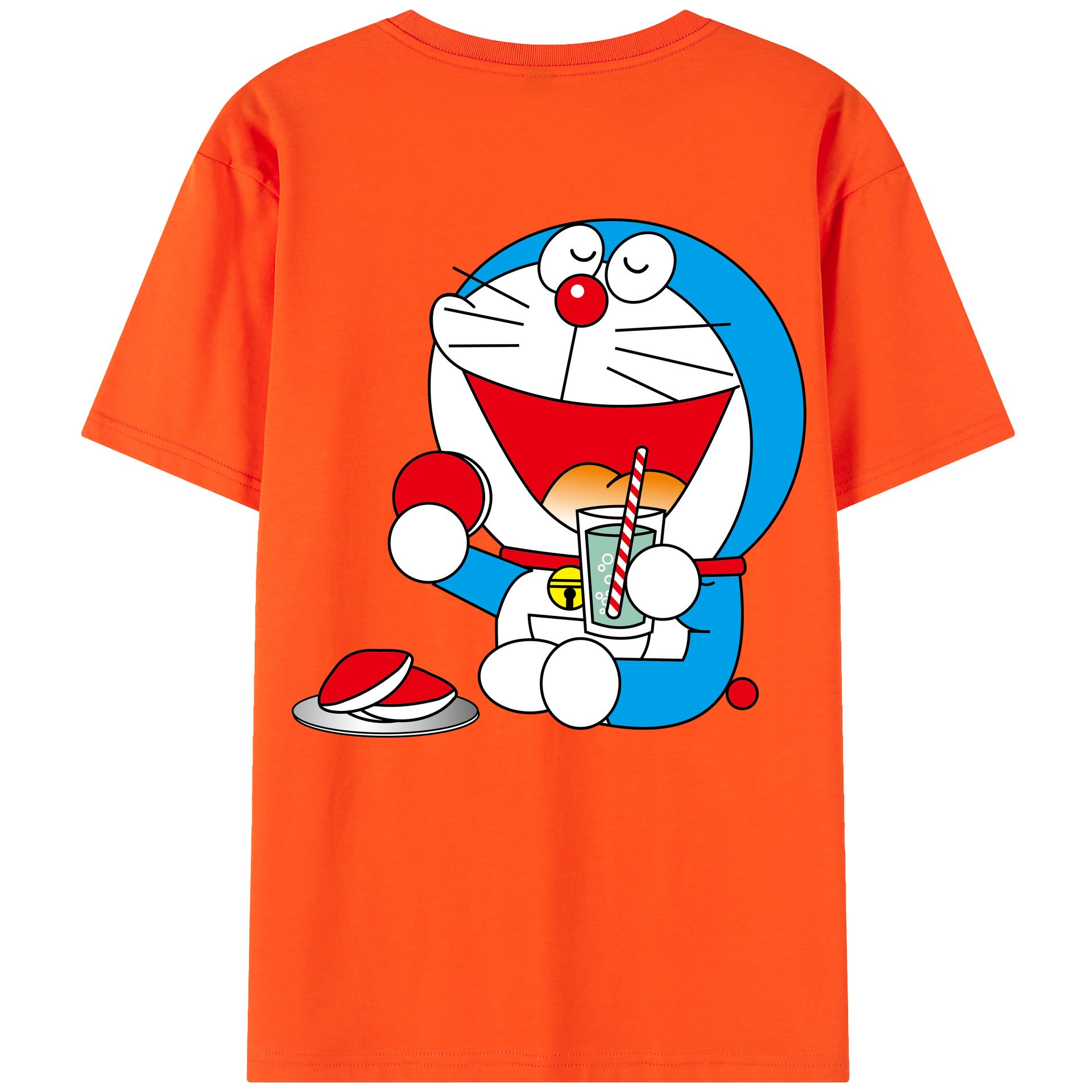 （画像用） ドラえもん Doraemon 綿100％半袖Tシャツ（背面プリント）