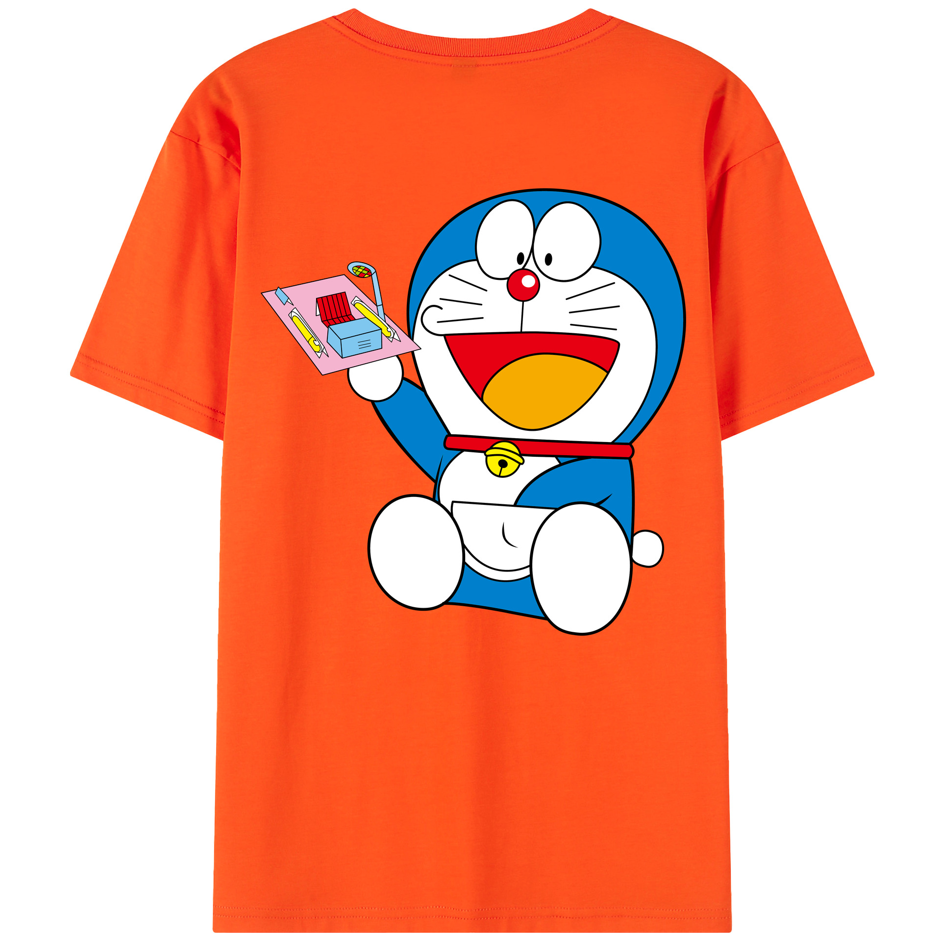 （画像用） ドラえもん Doraemon 綿100％半袖Tシャツ（背面プリント）