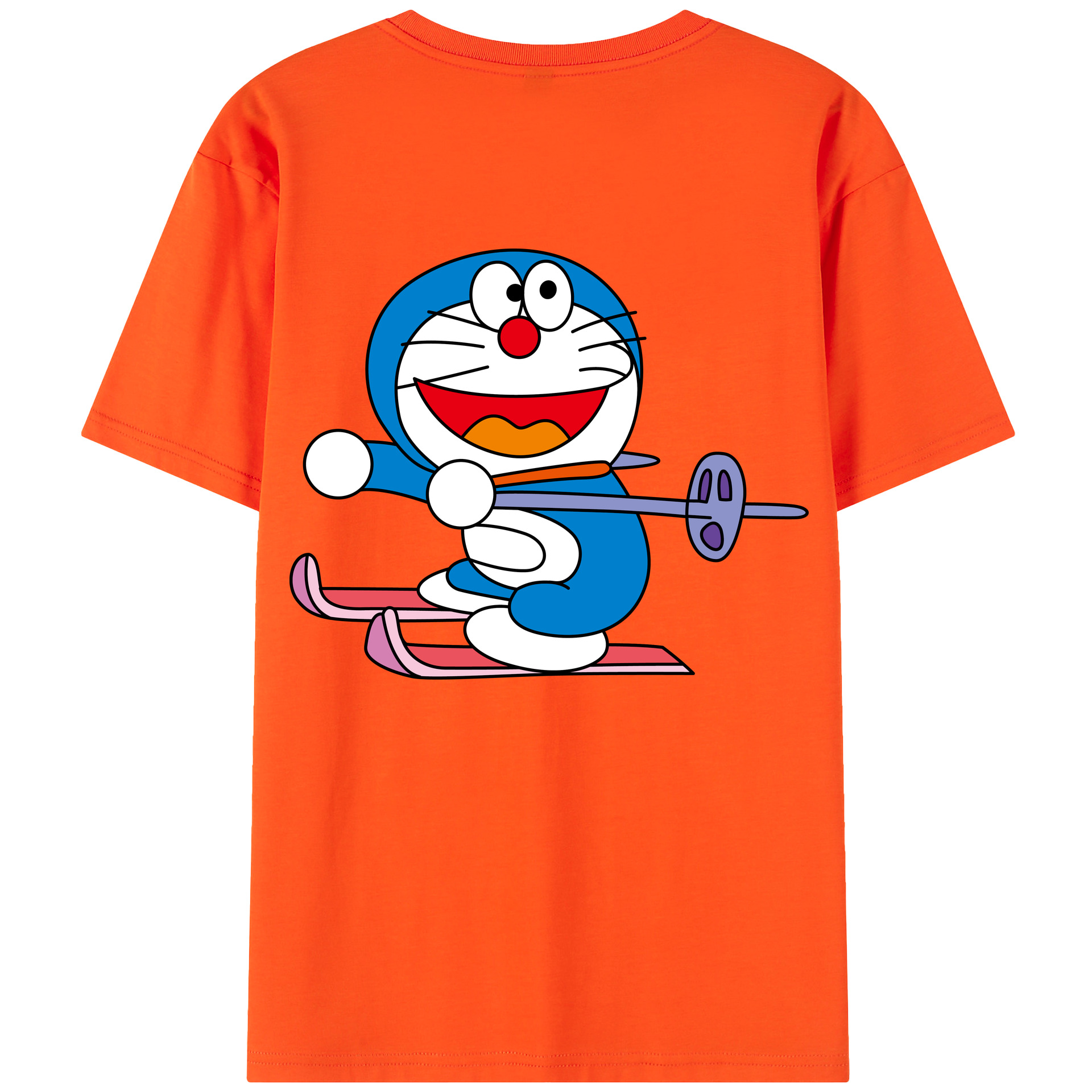 （画像用） ドラえもん Doraemon 綿100％半袖Tシャツ（背面プリント）