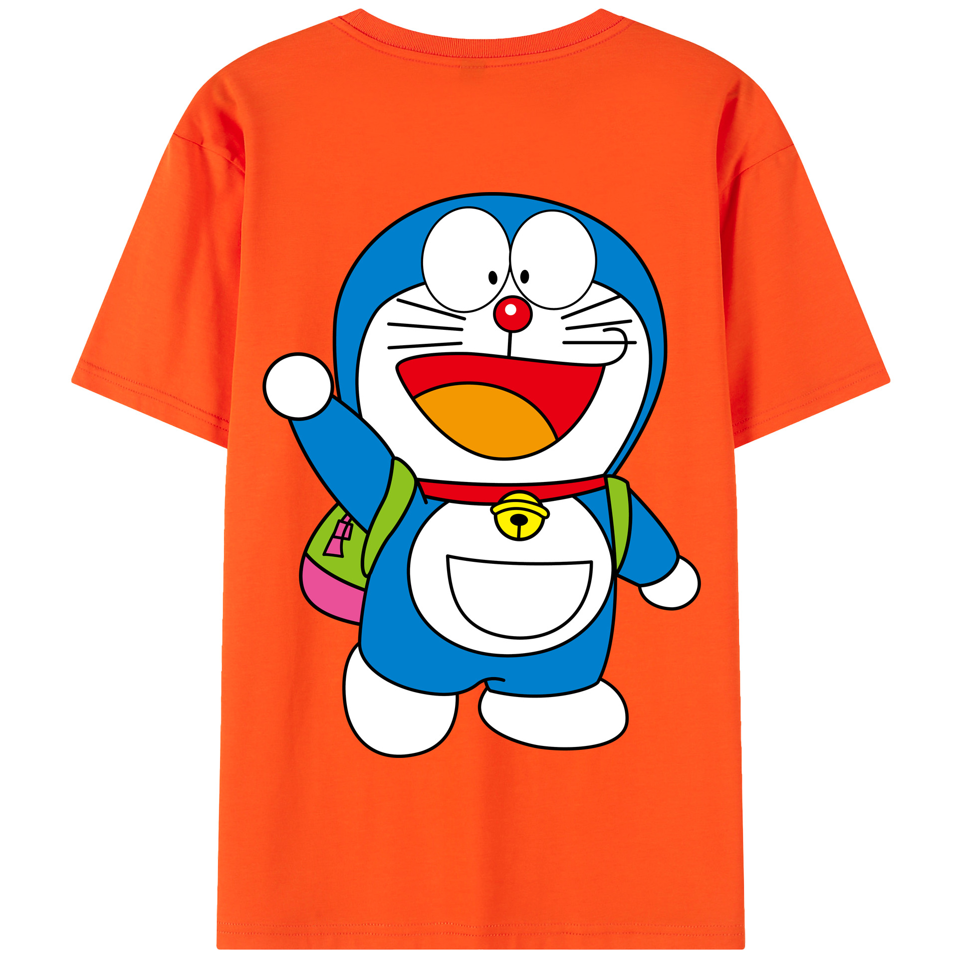 （画像用） ドラえもん Doraemon 綿100％半袖Tシャツ（背面プリント）