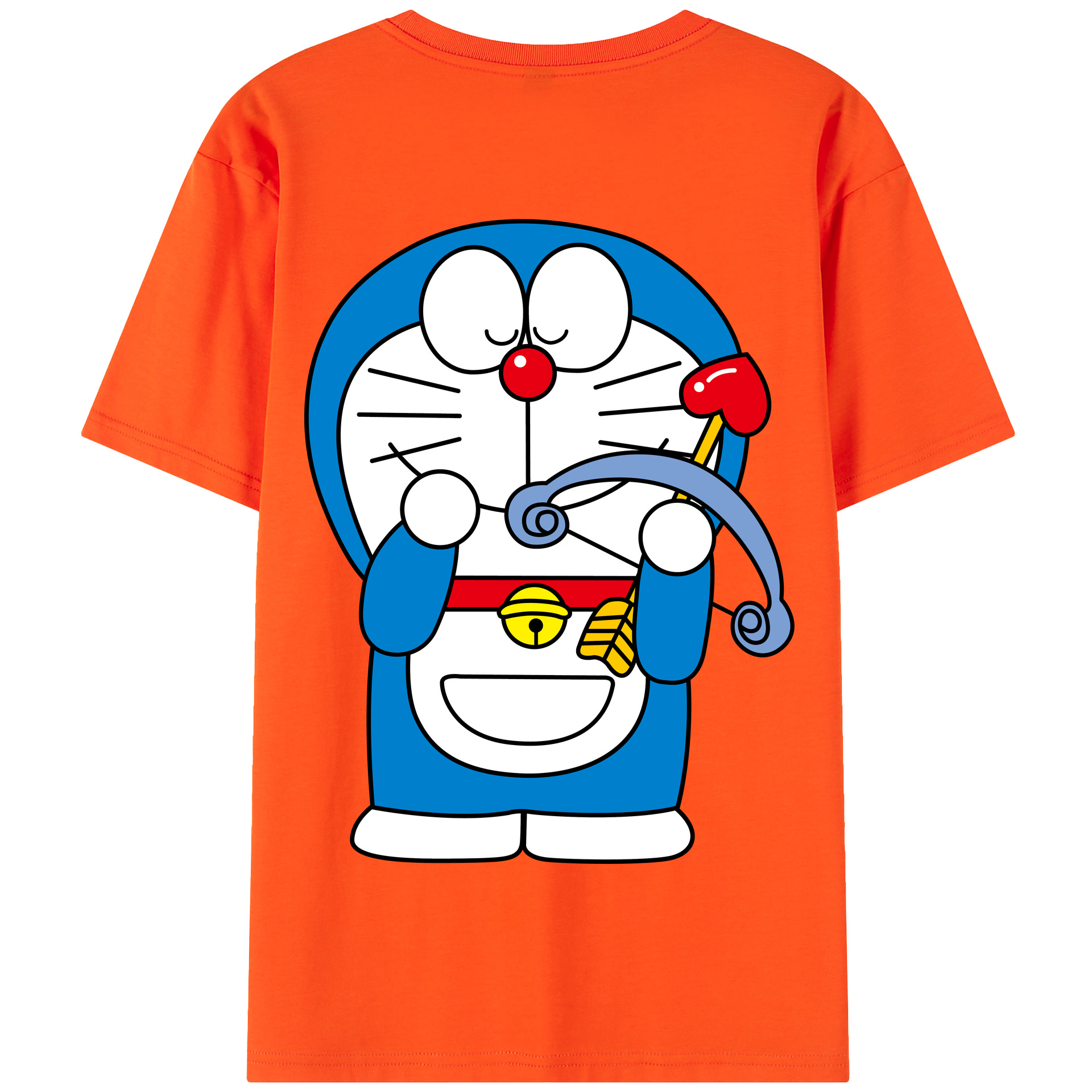 （画像用） ドラえもん Doraemon 綿100％半袖Tシャツ（背面プリント）