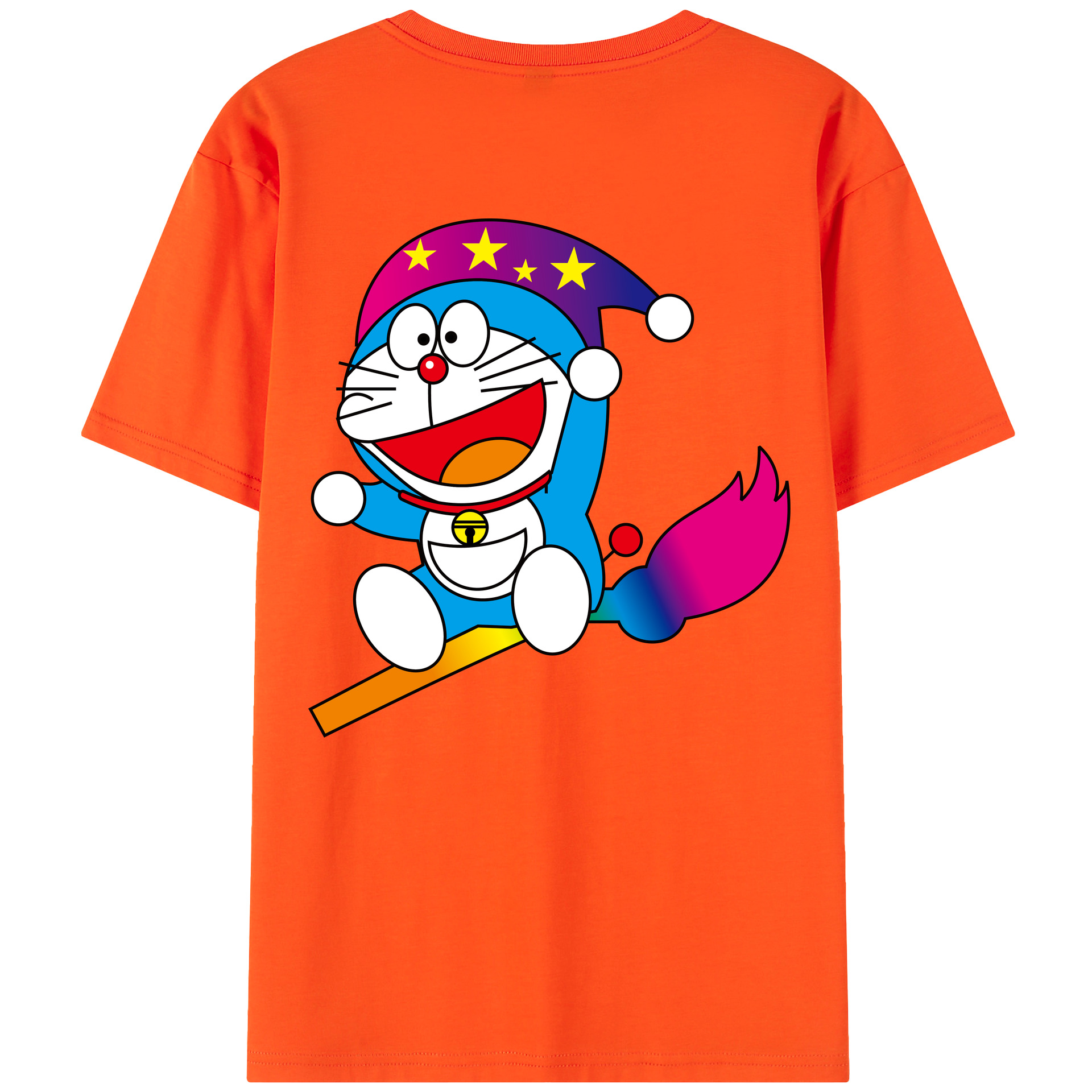 （画像用） ドラえもん Doraemon 綿100％半袖Tシャツ（背面プリント）