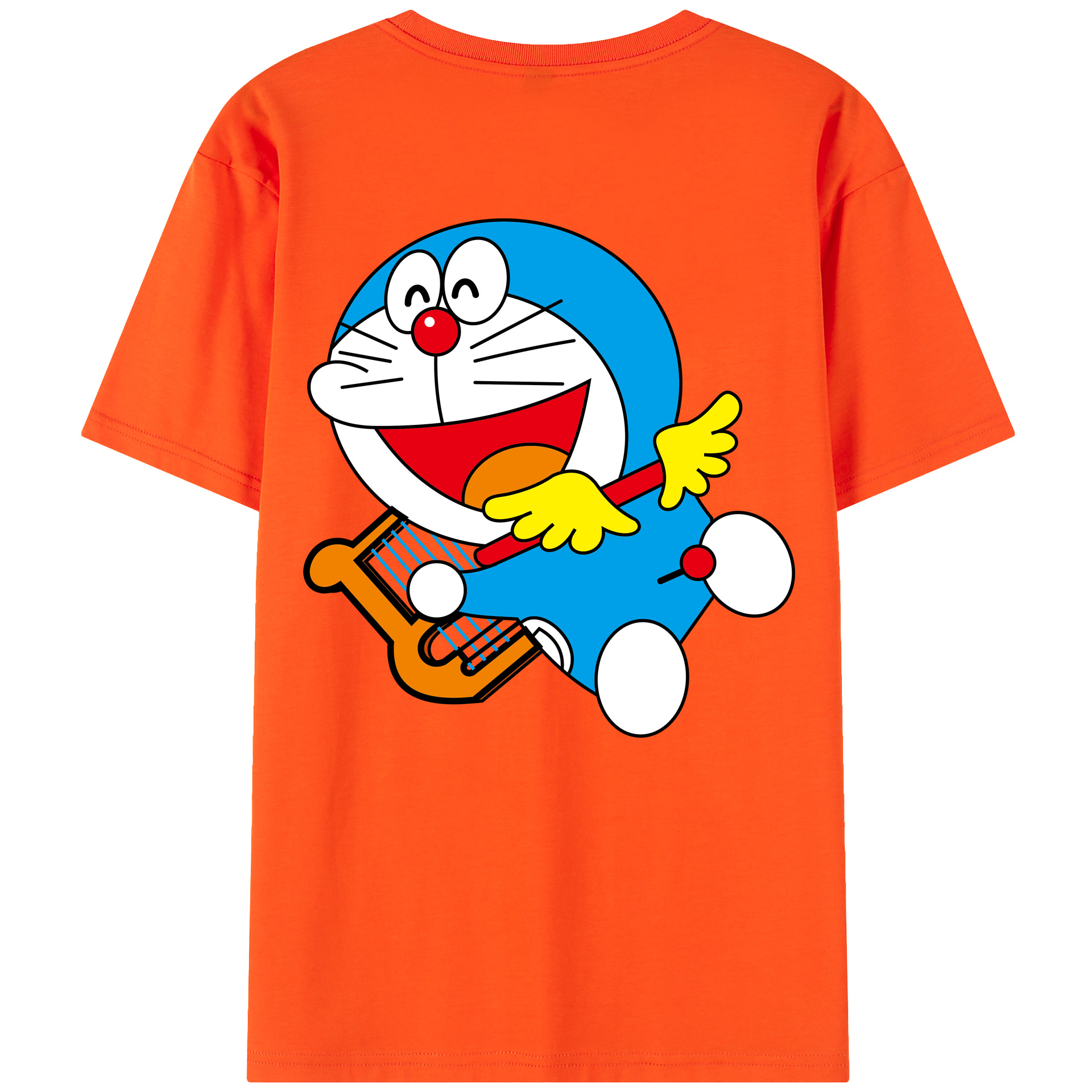 （画像用） ドラえもん Doraemon 綿100％半袖Tシャツ（背面プリント）