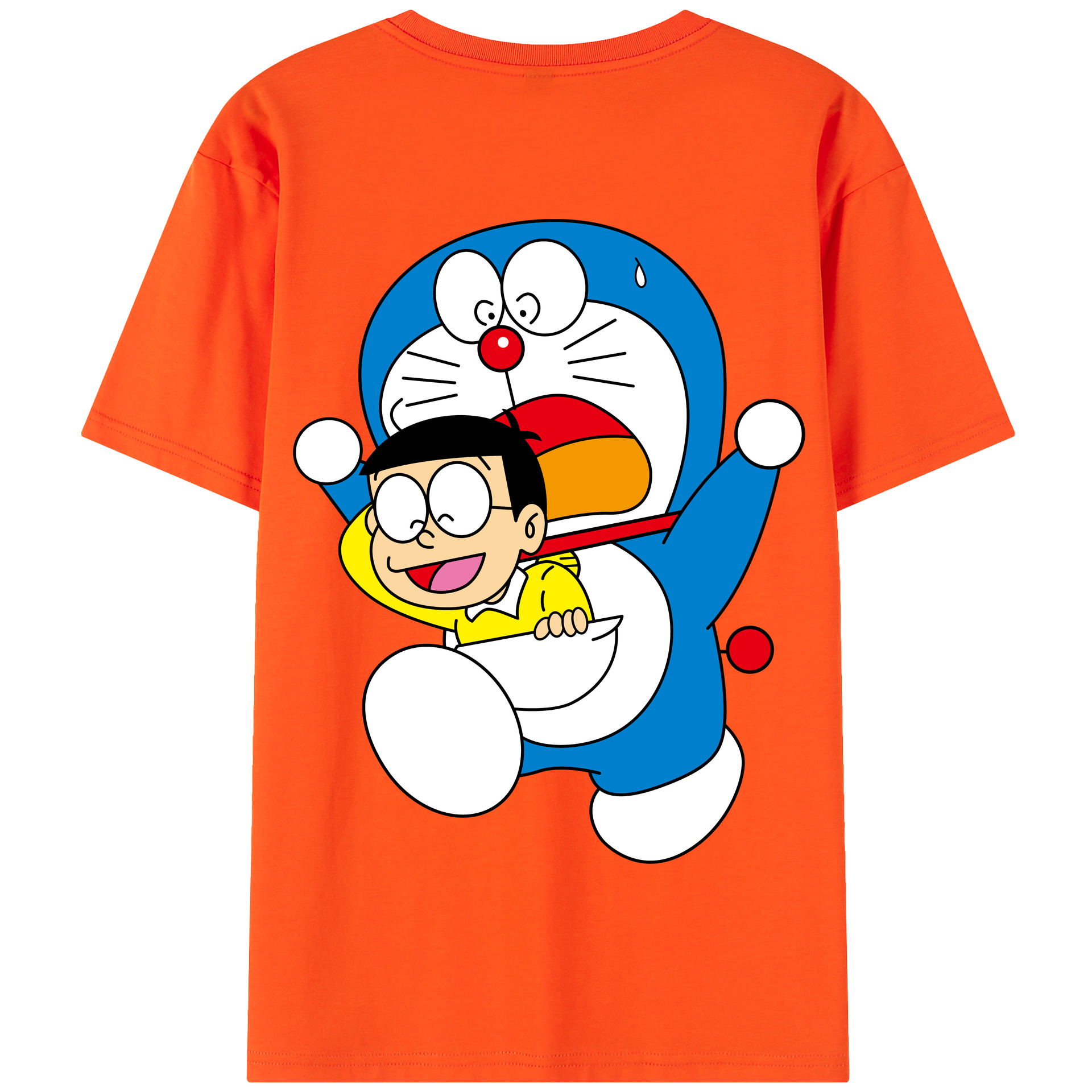 （画像用） ドラえもん Doraemon 綿100％半袖Tシャツ（背面プリント）