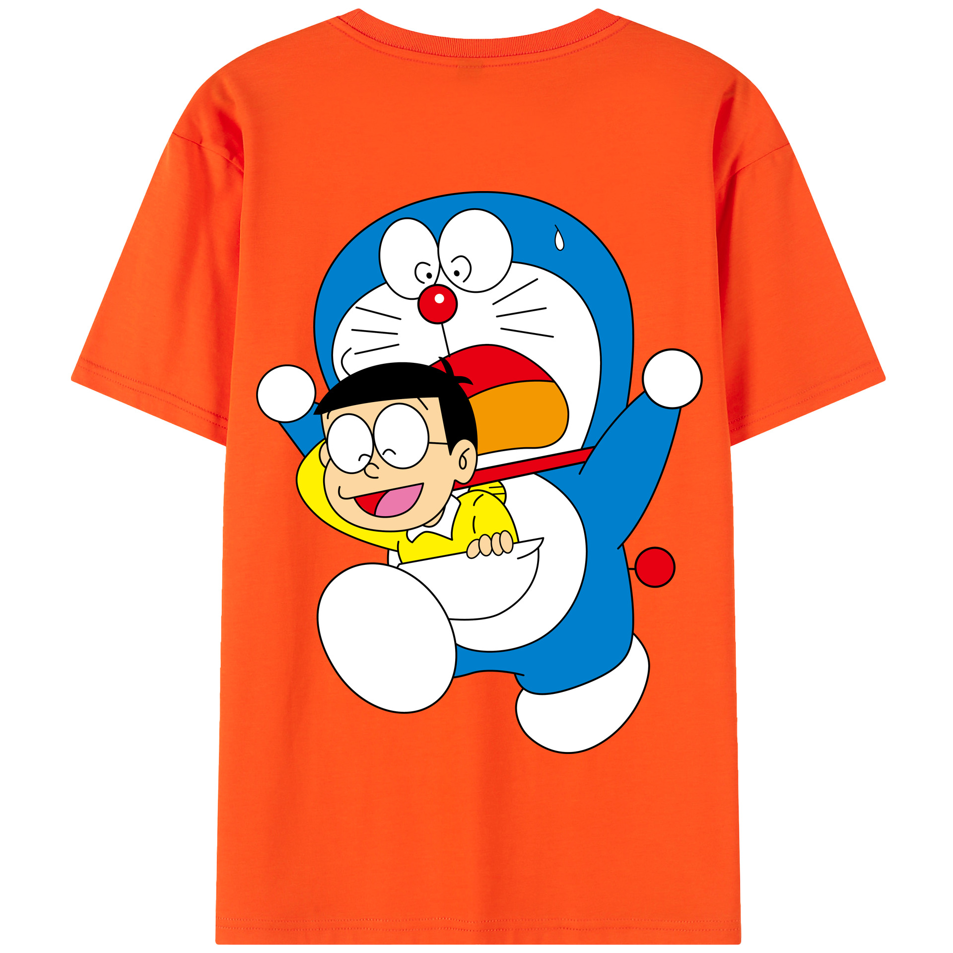 （画像用） ドラえもん Doraemon 綿100％半袖Tシャツ（背面プリント）