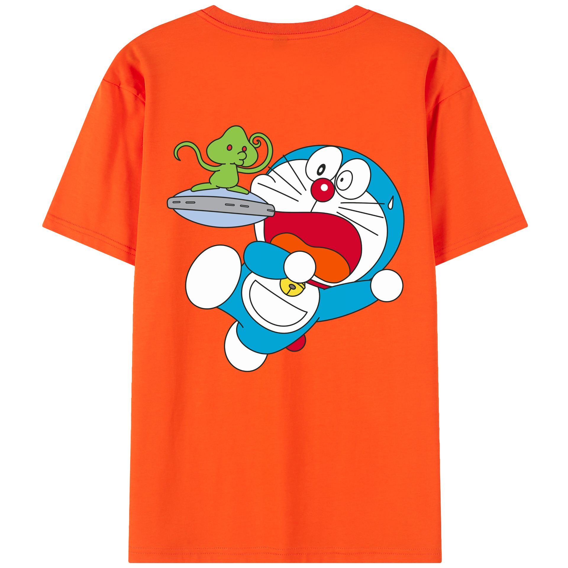 （画像用） ドラえもん Doraemon 綿100％半袖Tシャツ（背面プリント）