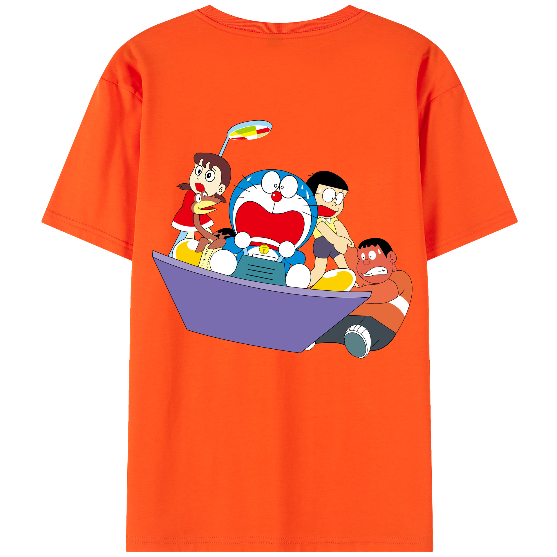 （画像用） ドラえもん Doraemon 綿100％半袖Tシャツ（背面プリント）