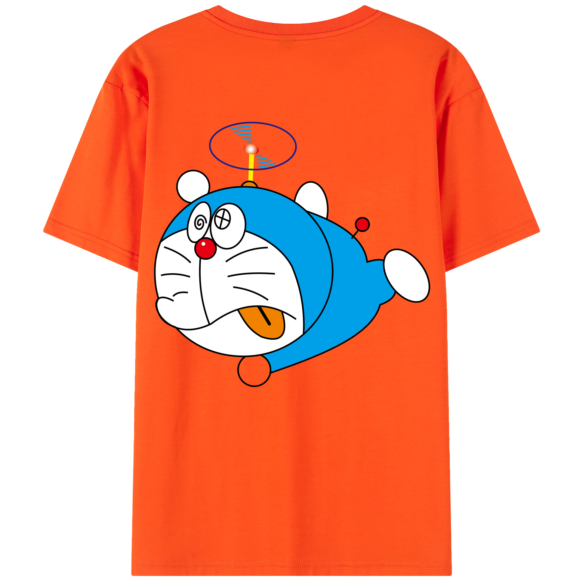 （画像用） ドラえもん Doraemon 綿100％半袖Tシャツ（背面プリント）