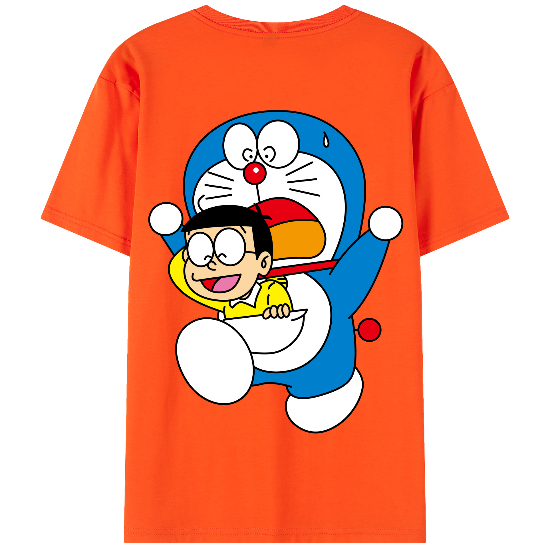 （画像用） ドラえもん Doraemon 綿100％半袖Tシャツ（背面プリント）