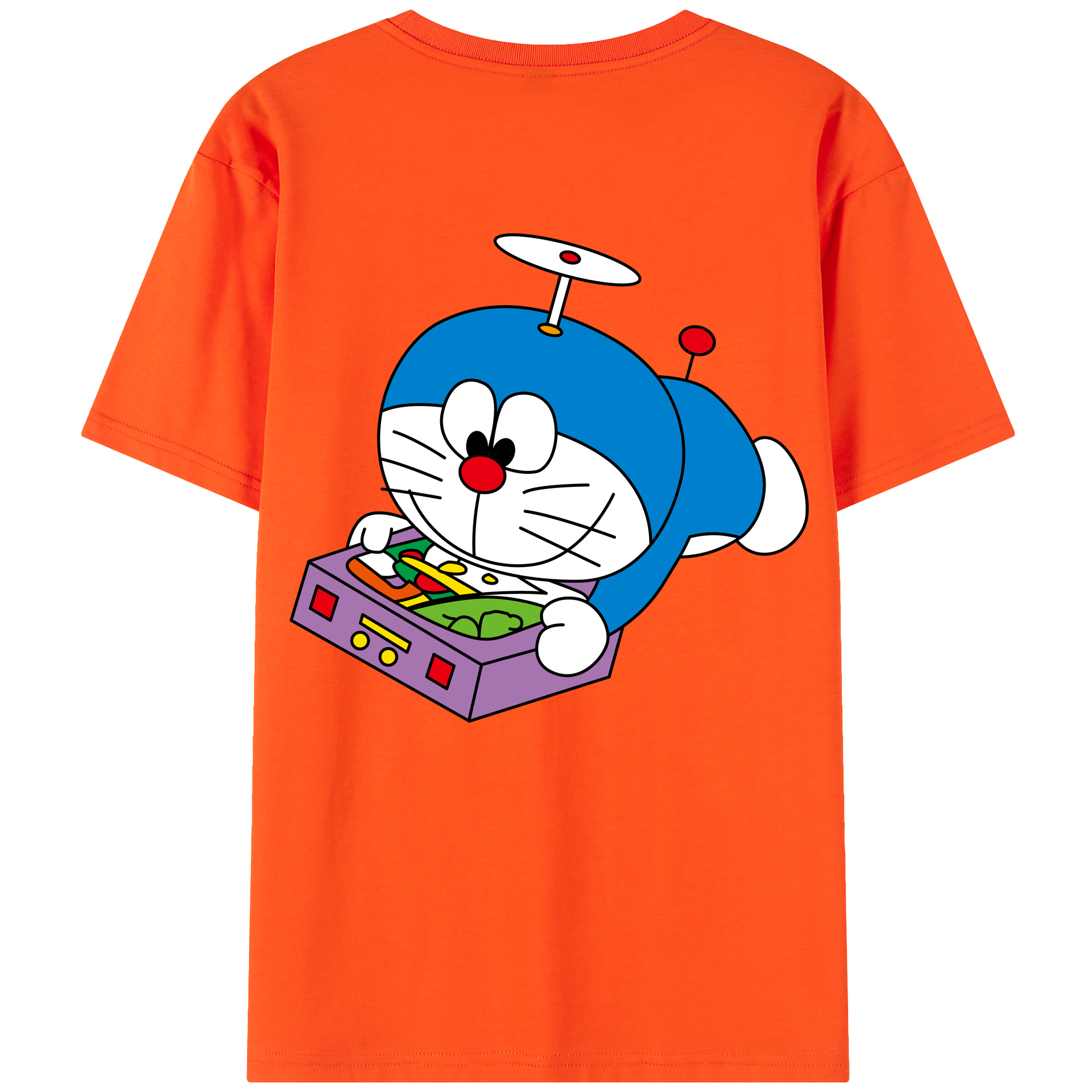 （画像用） ドラえもん Doraemon 綿100％半袖Tシャツ（背面プリント）