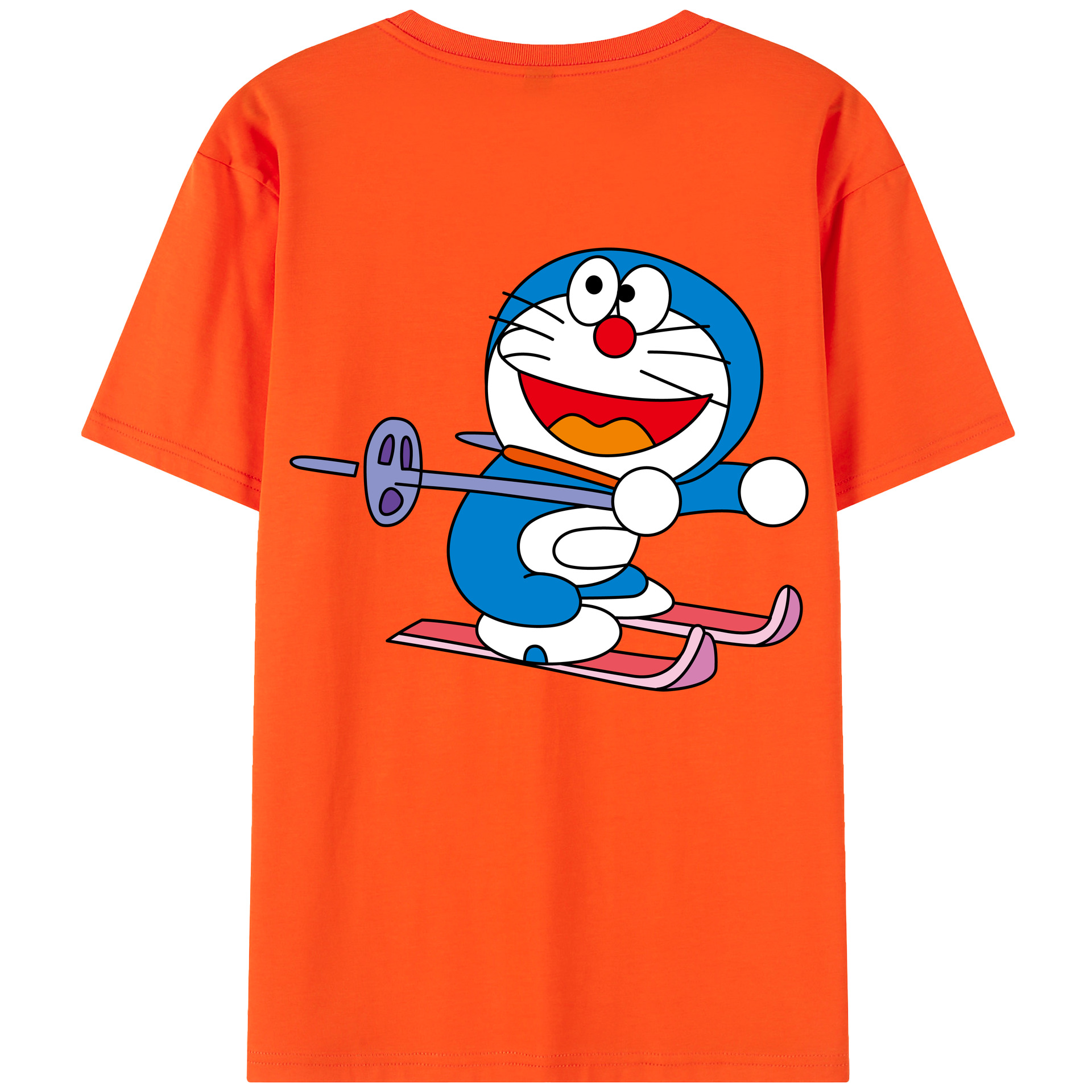 （画像用） ドラえもん Doraemon 綿100％半袖Tシャツ（背面プリント）